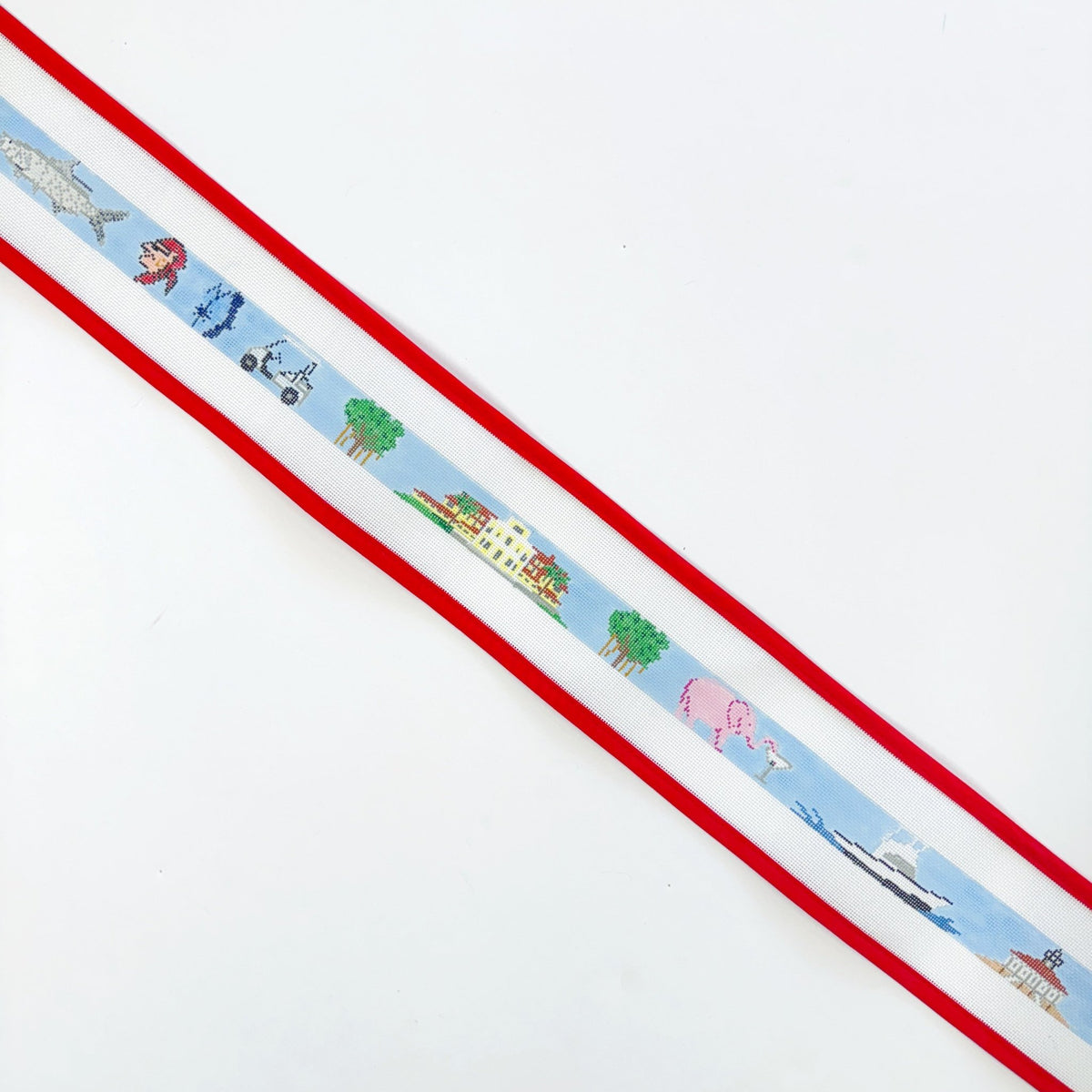 Boca Grande BeltElm Tree NeedlepointCanvasThe Red Thread Atelier