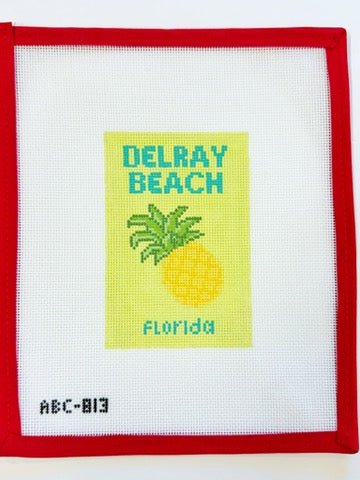 Delray Beach Travel BookAtlantic BlueCanvasThe Red Thread Atelier