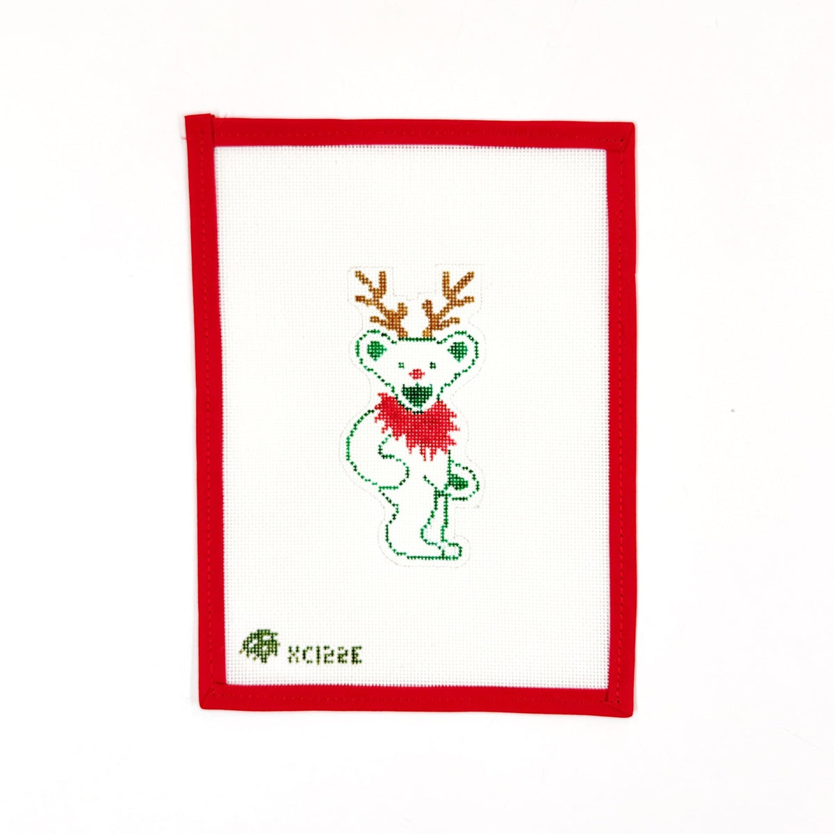 Grateful Dead Bear - ReindeerElm Tree NeedlepointCanvasThe Red Thread Atelier