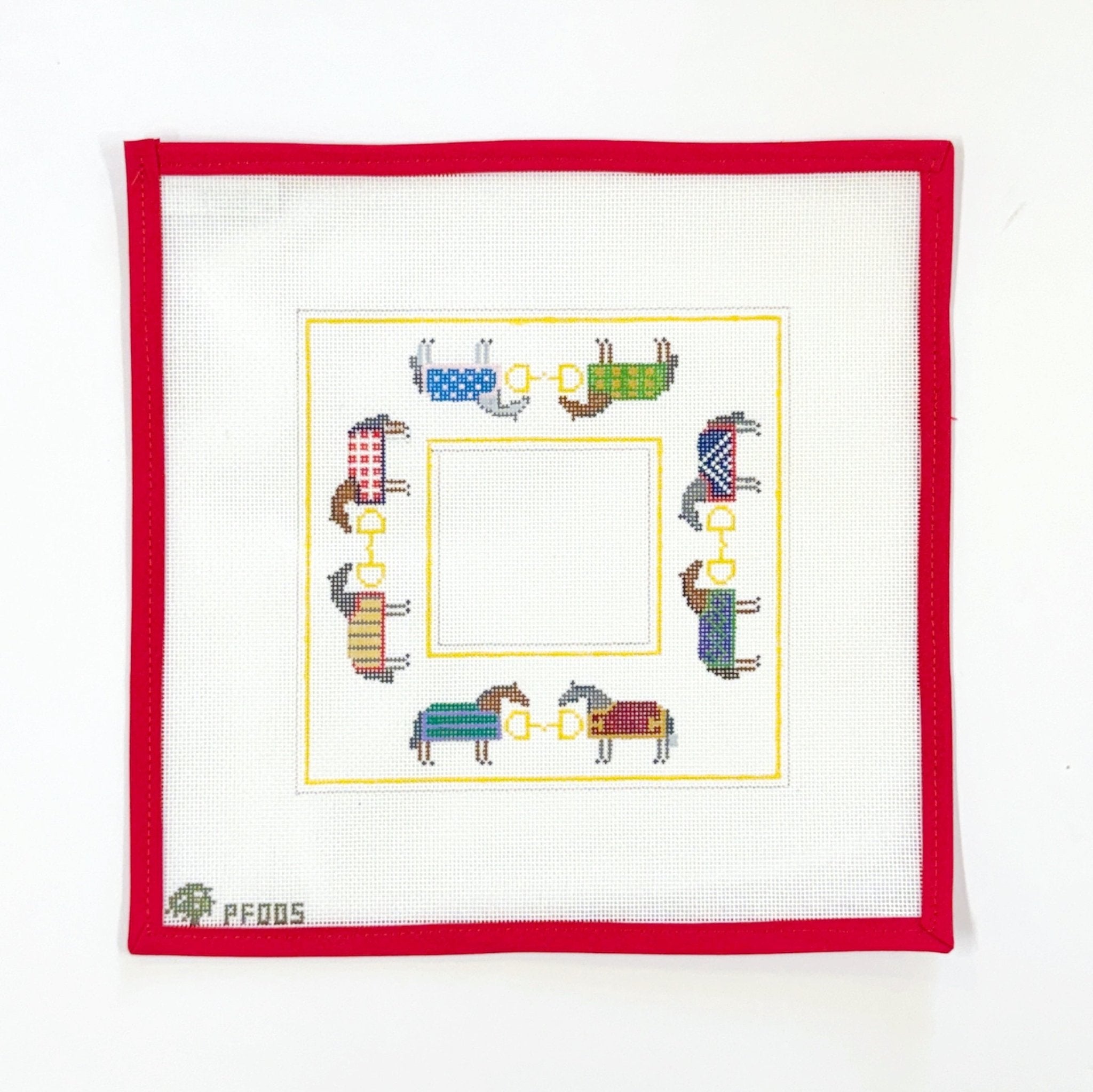 Horses & BitsElm Tree NeedlepointCanvasThe Red Thread Atelier