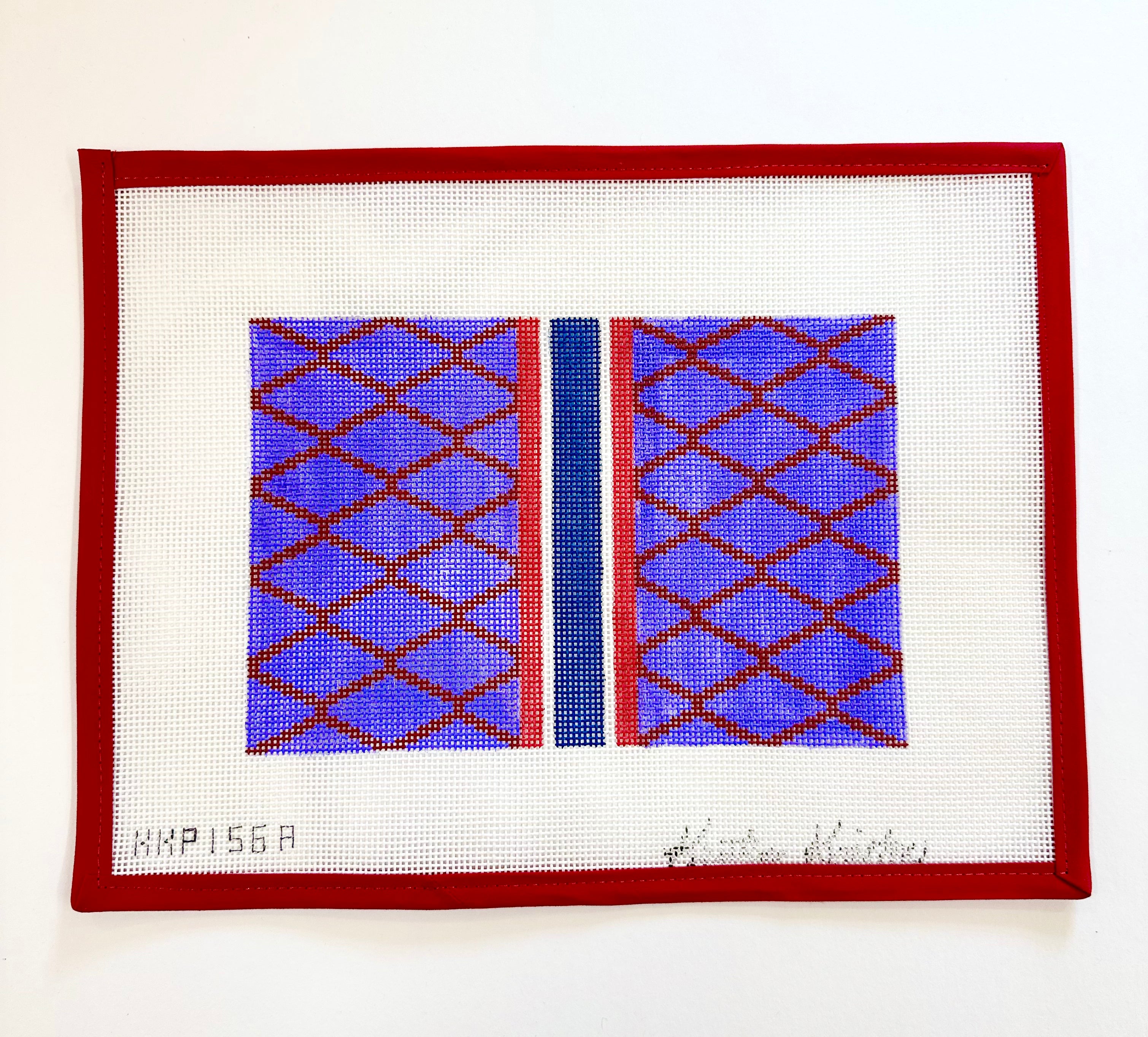Diamond Blue & Red Clutch