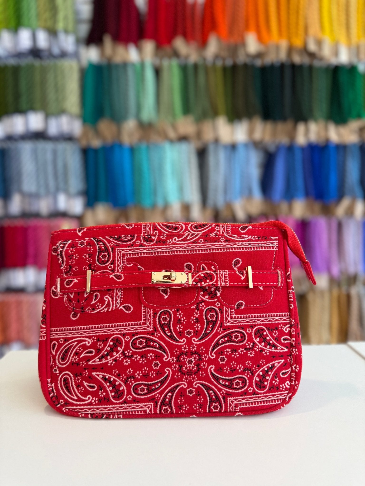 The Mini Project Bag - ScarletLe StitchAccessoriesThe Red Thread Atelier