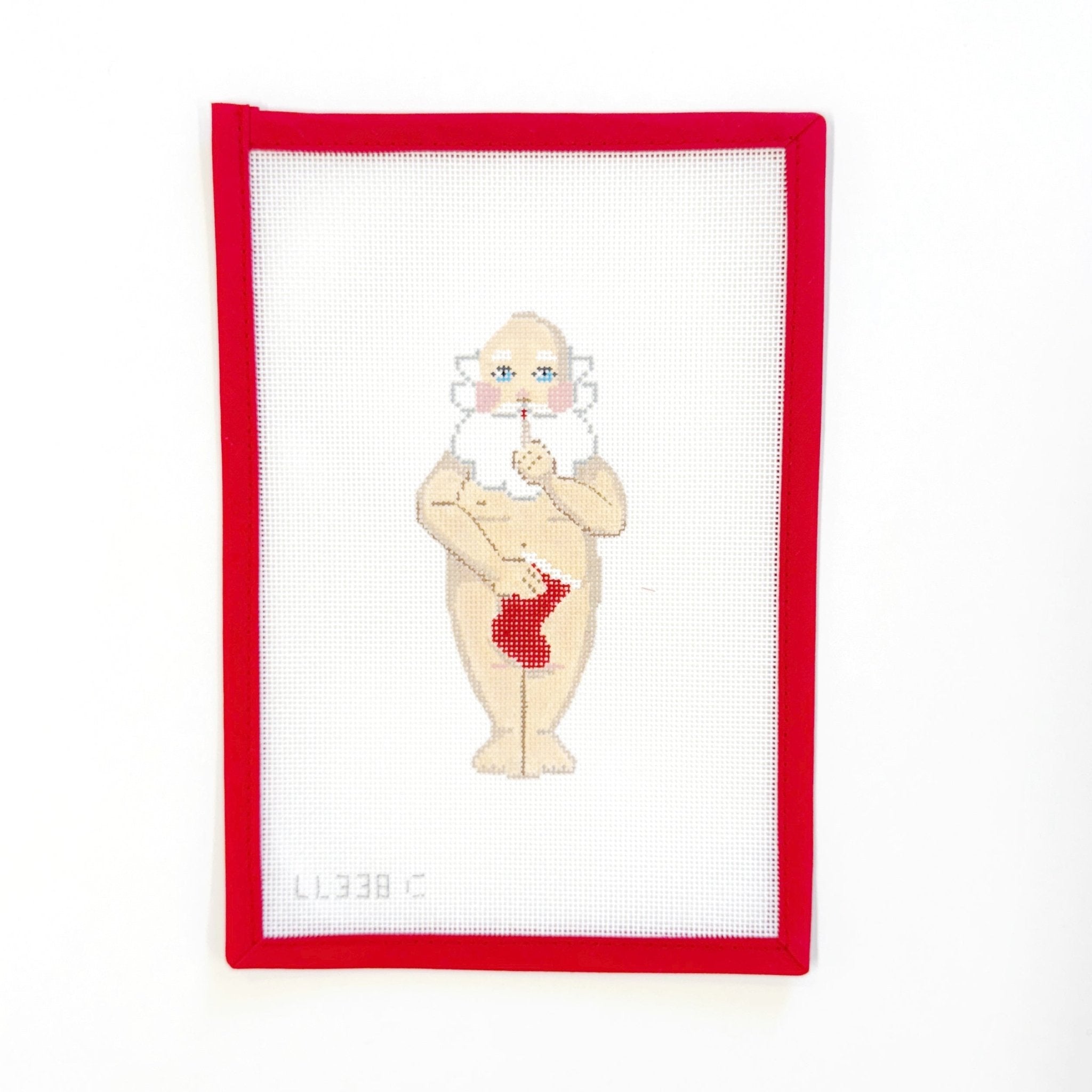 Naked Santa - StockingLabors of LoveCanvasThe Red Thread Atelier