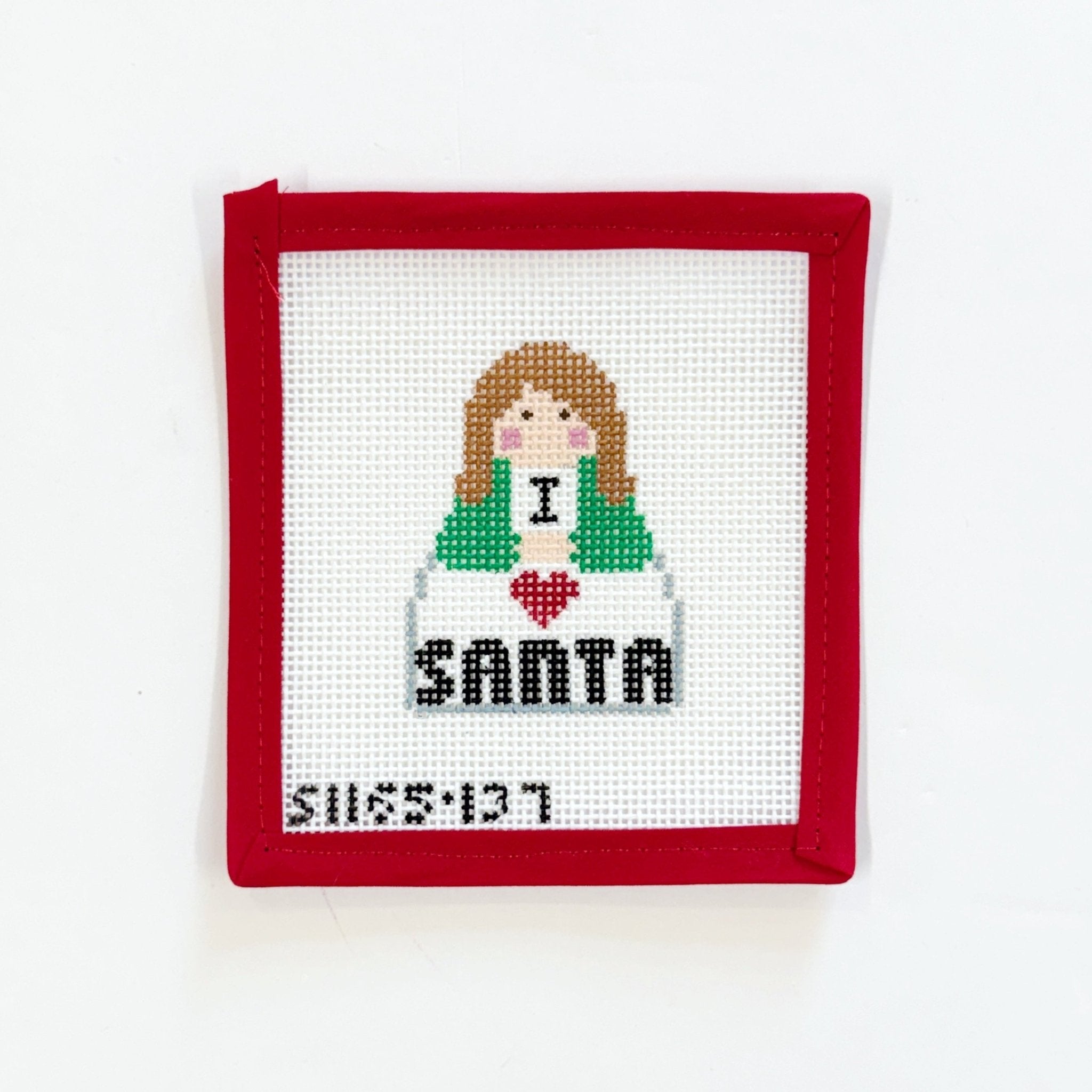 Stitch It - I Heart Santa AngelKCNCanvasThe Red Thread Atelier
