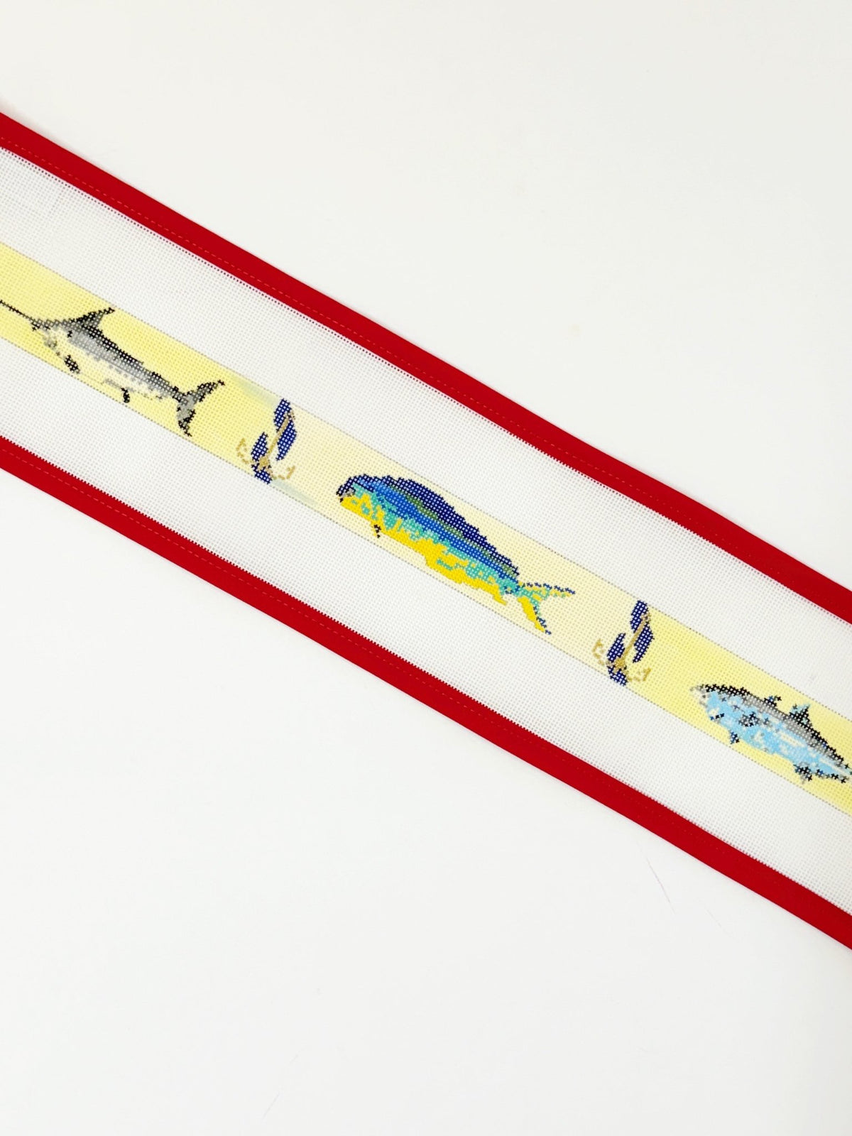 Deep Sea Fishing BeltCBK NeedlepointCanvasThe Red Thread Atelier