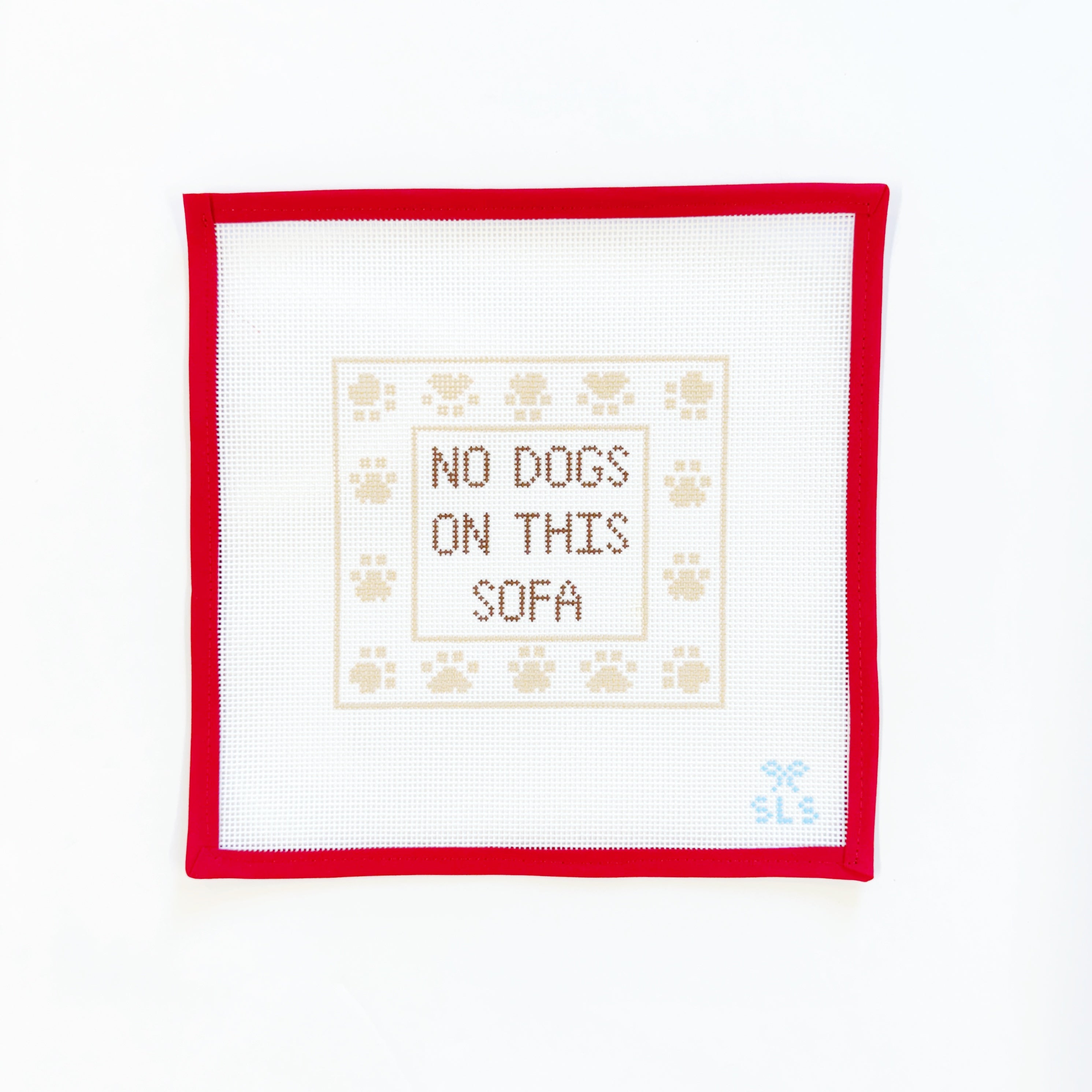 No Dogs, sofa - tan