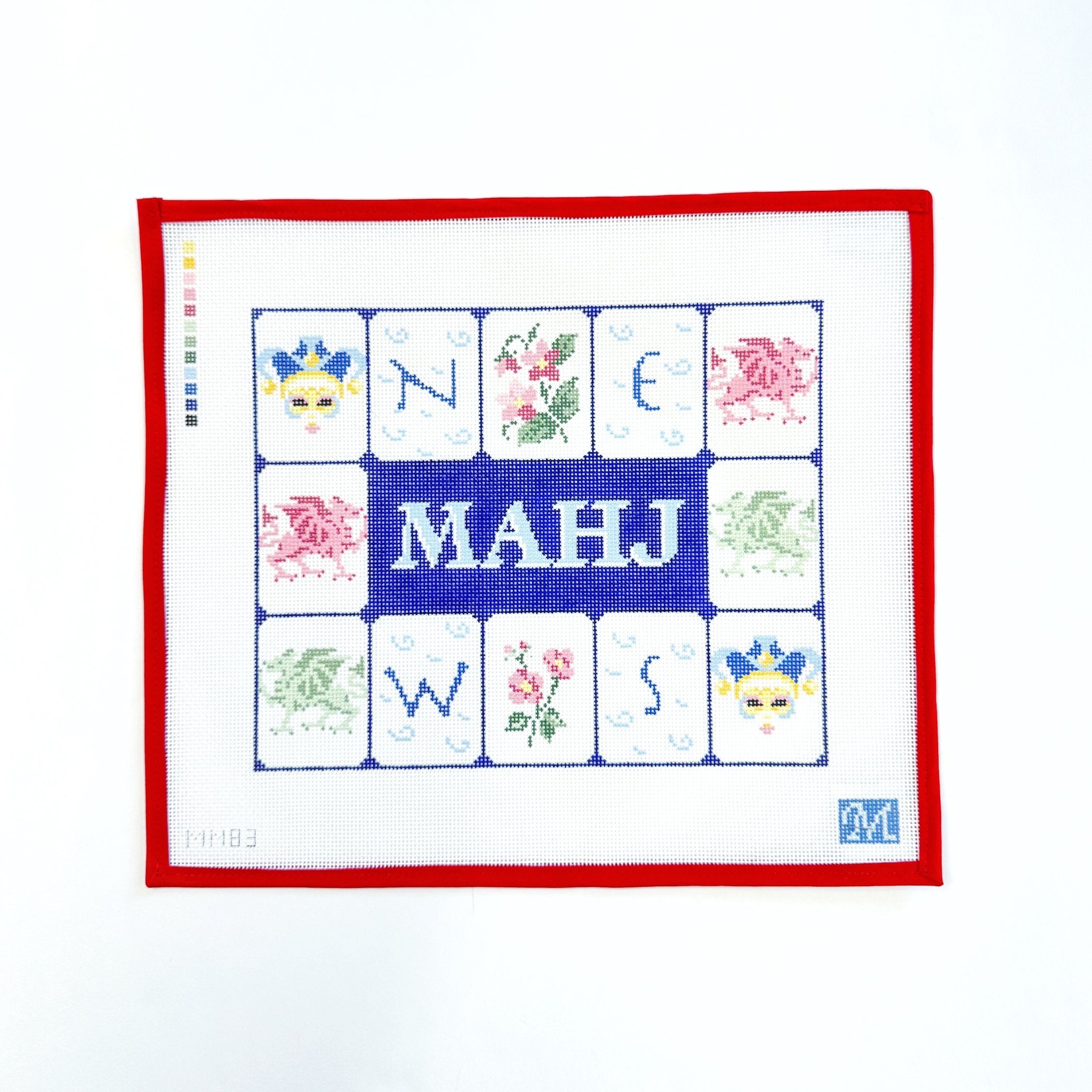 Mahjong Tile Bag - blueMaura NolanCanvasThe Red Thread Atelier