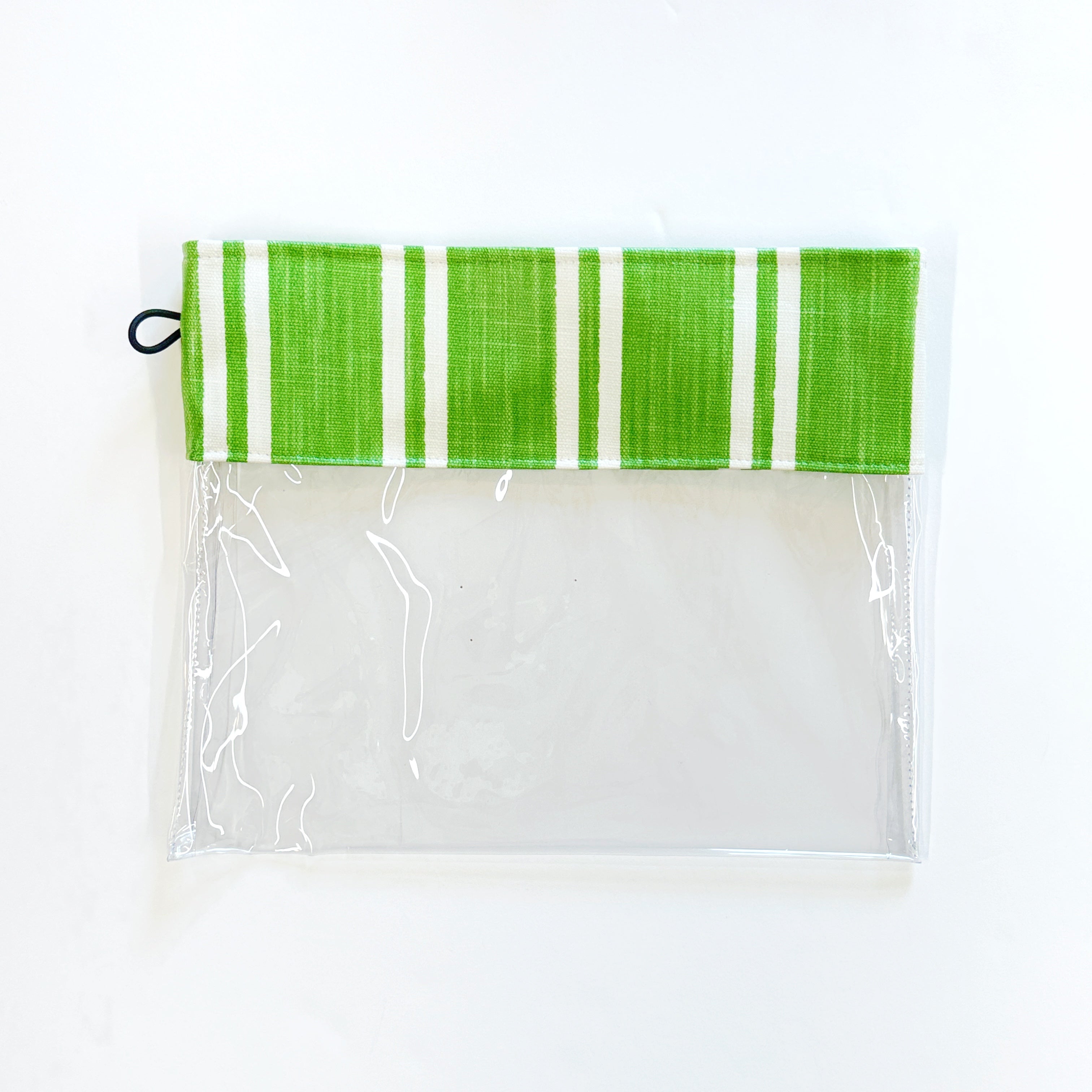 Porta Organizer Bag (two gallon size wide): Lime popsicle (lime green and white)