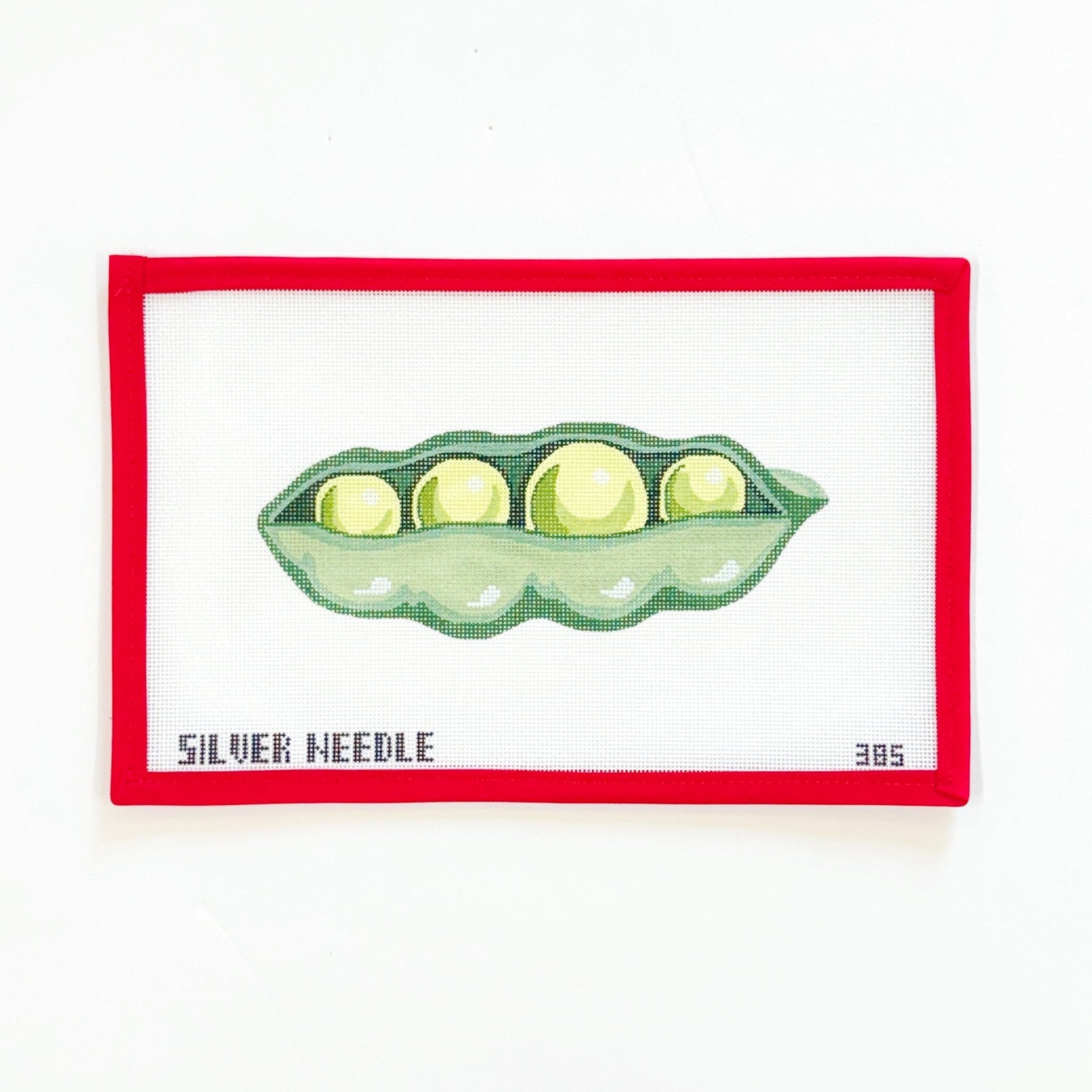 Pea Pod OrnamentSilver NeedleCanvasThe Red Thread Atelier