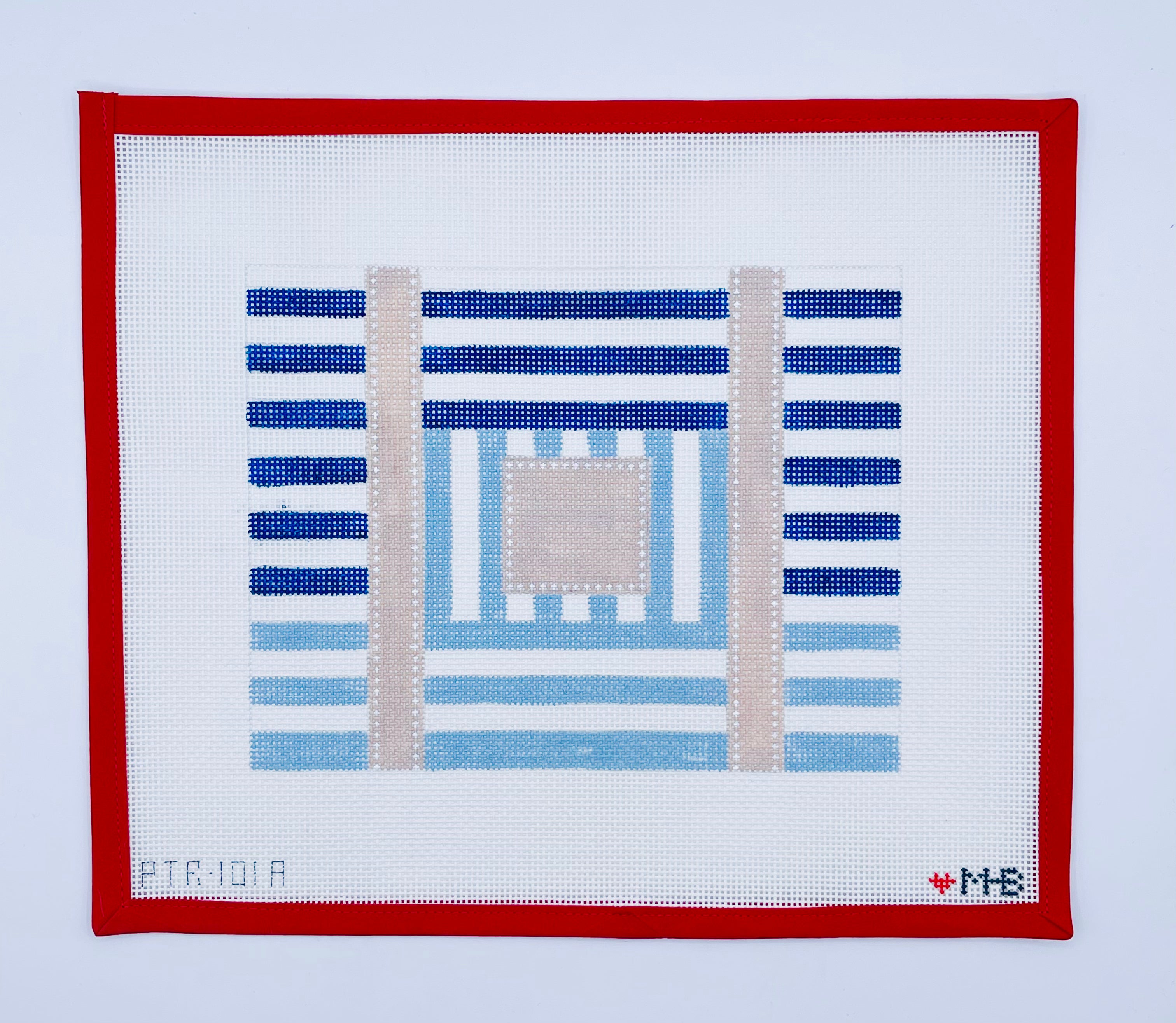 Multi stripe tote - Navy SkyLoveMHBCanvasThe Red Thread Atelier