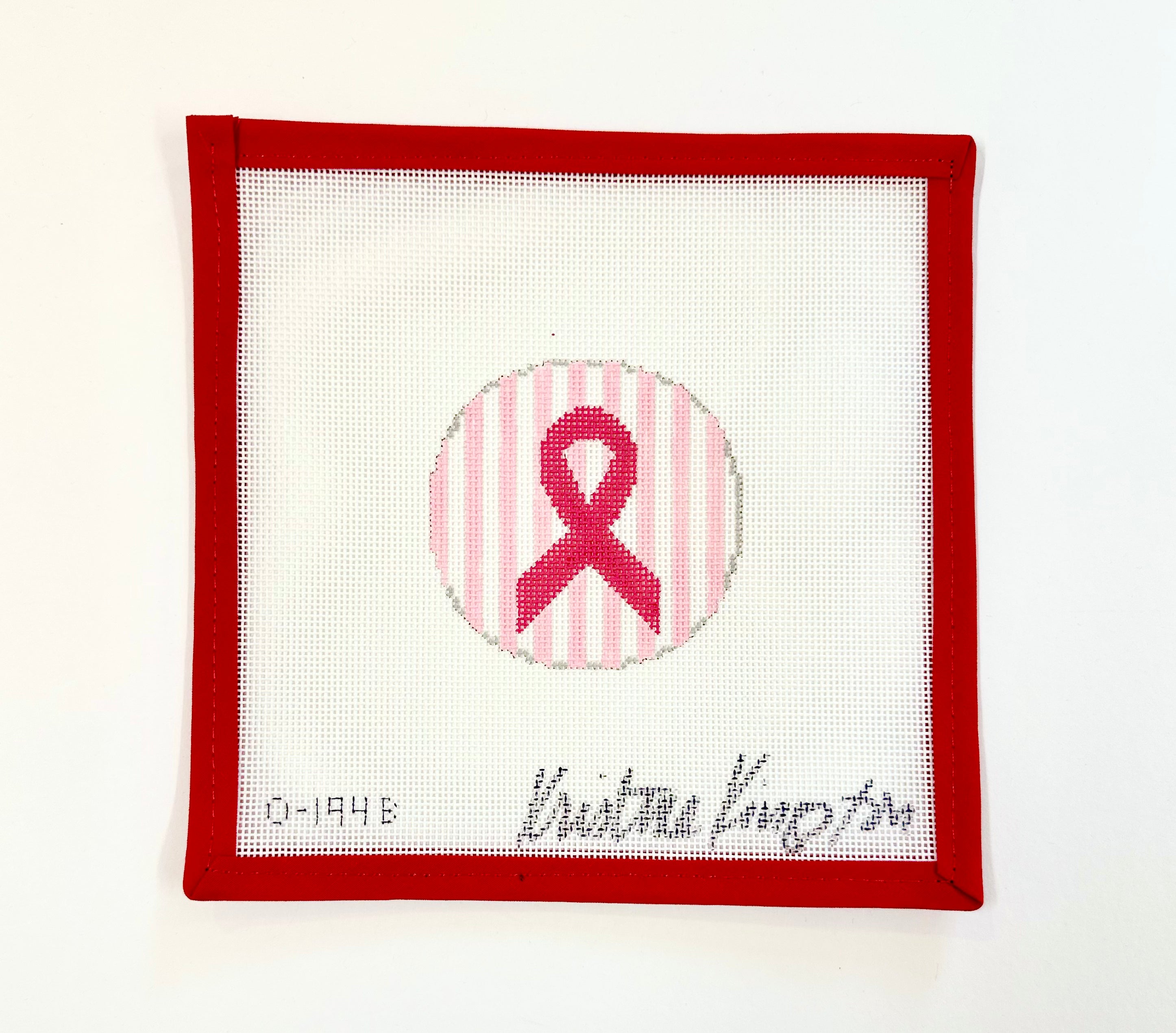 Pink Striped Ribbon of Hope