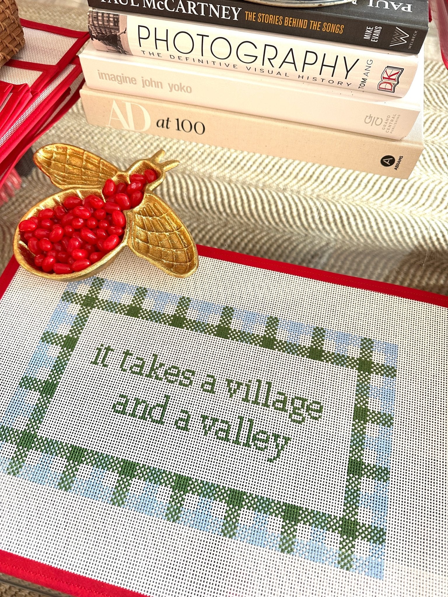 It takes a villageWipstitchCanvasThe Red Thread Atelier