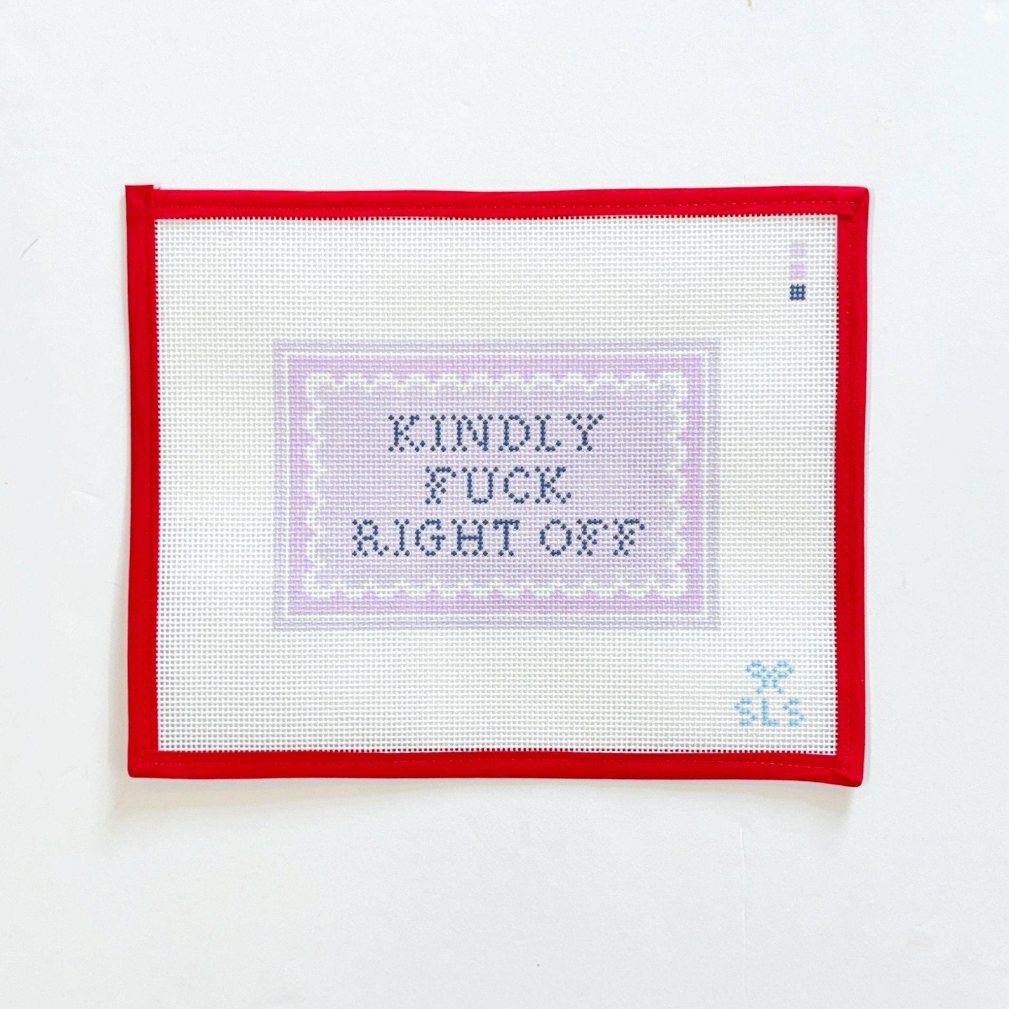 Kindly F Right OffSLS NeedlepointCanvasThe Red Thread Atelier