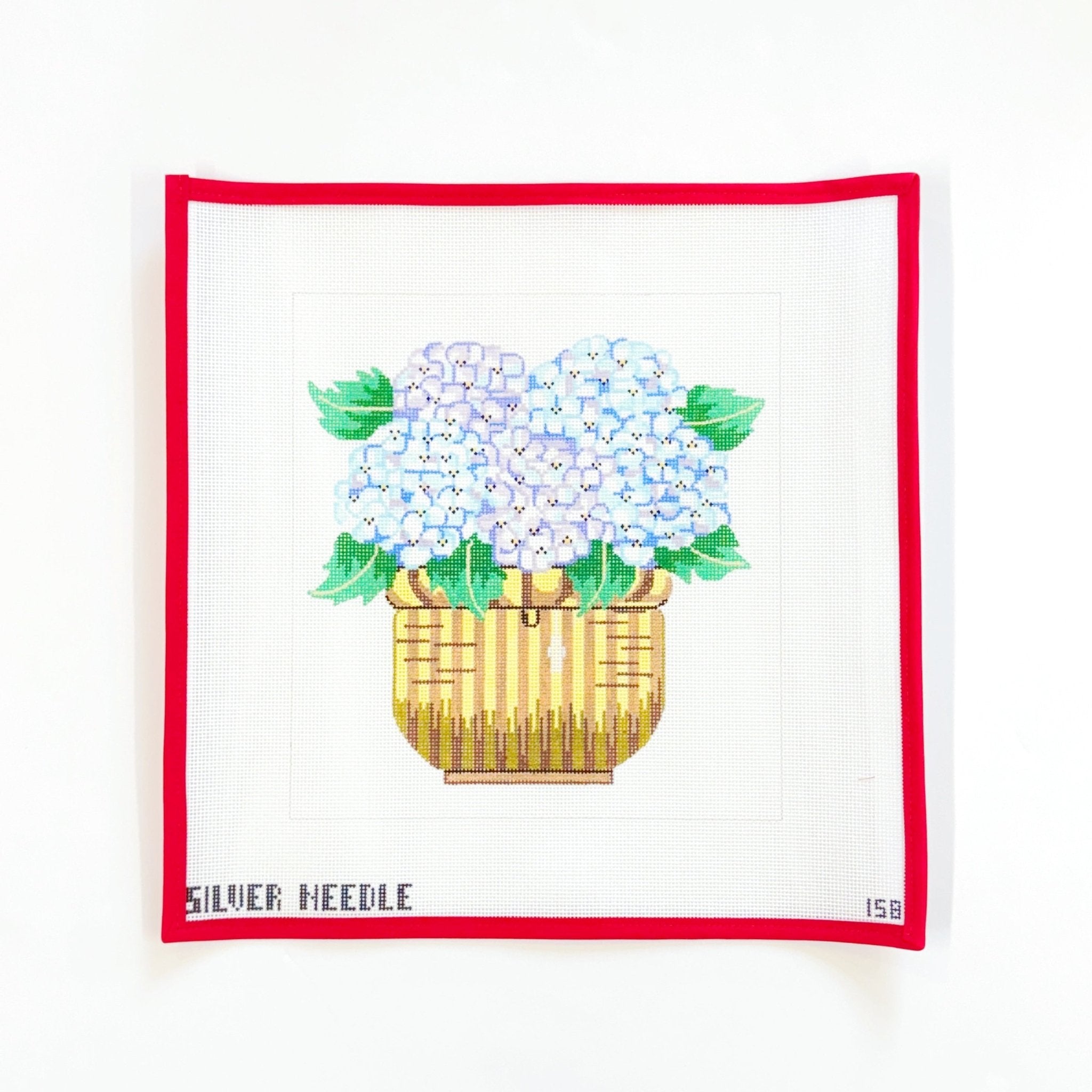 Hydrangea Basket PillowSilver NeedleCanvasThe Red Thread Atelier