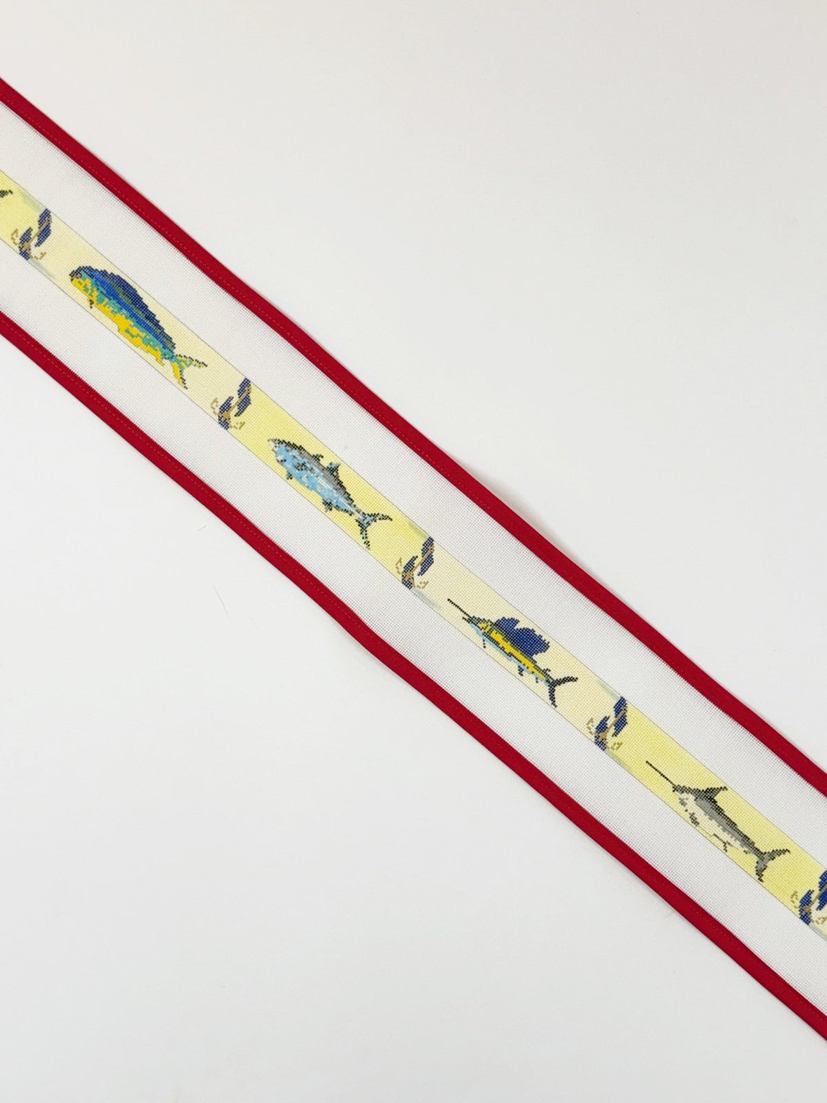 Deep Sea Fishing BeltCBK NeedlepointCanvasThe Red Thread Atelier