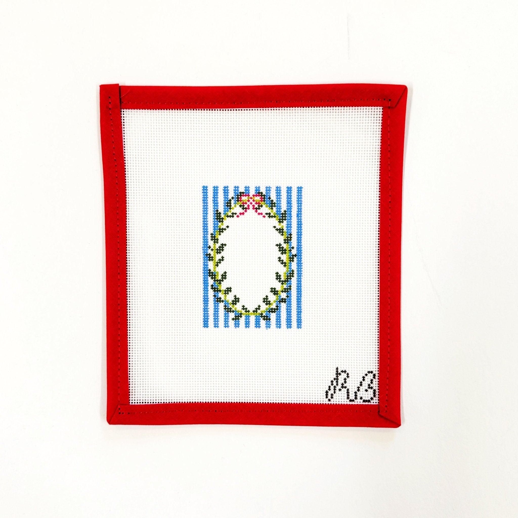 Striped Wreath InsertRachel BarriCanvasThe Red Thread Atelier