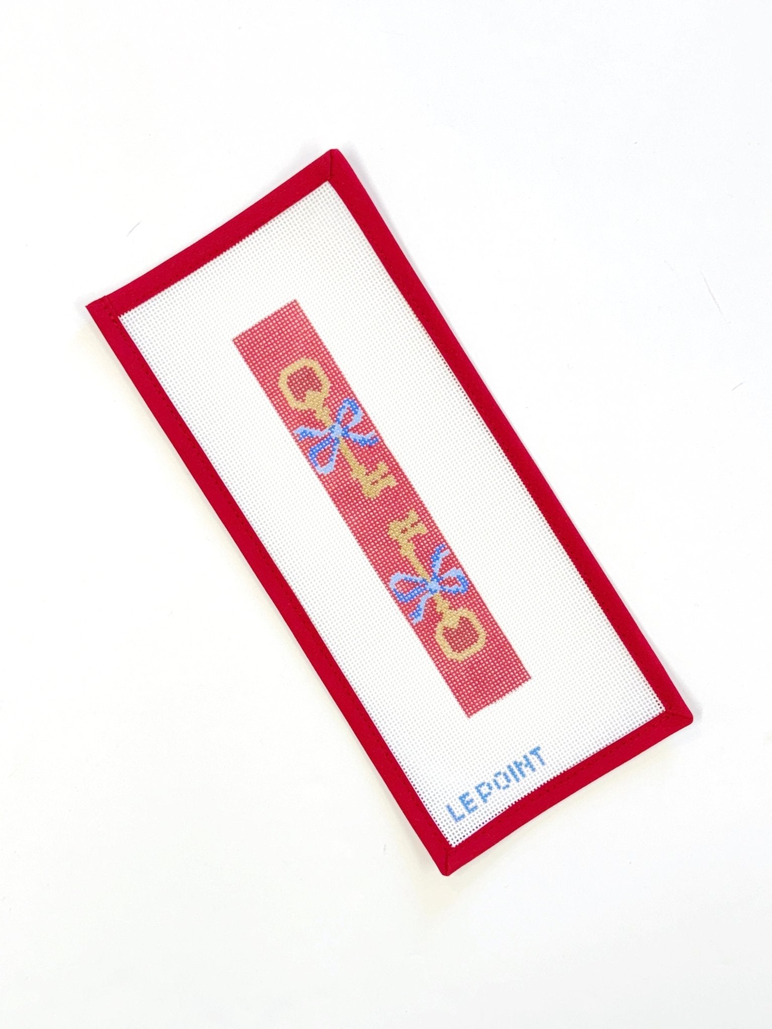 Key Keychain - Coral & BlueLe Point StudioCanvasThe Red Thread Atelier