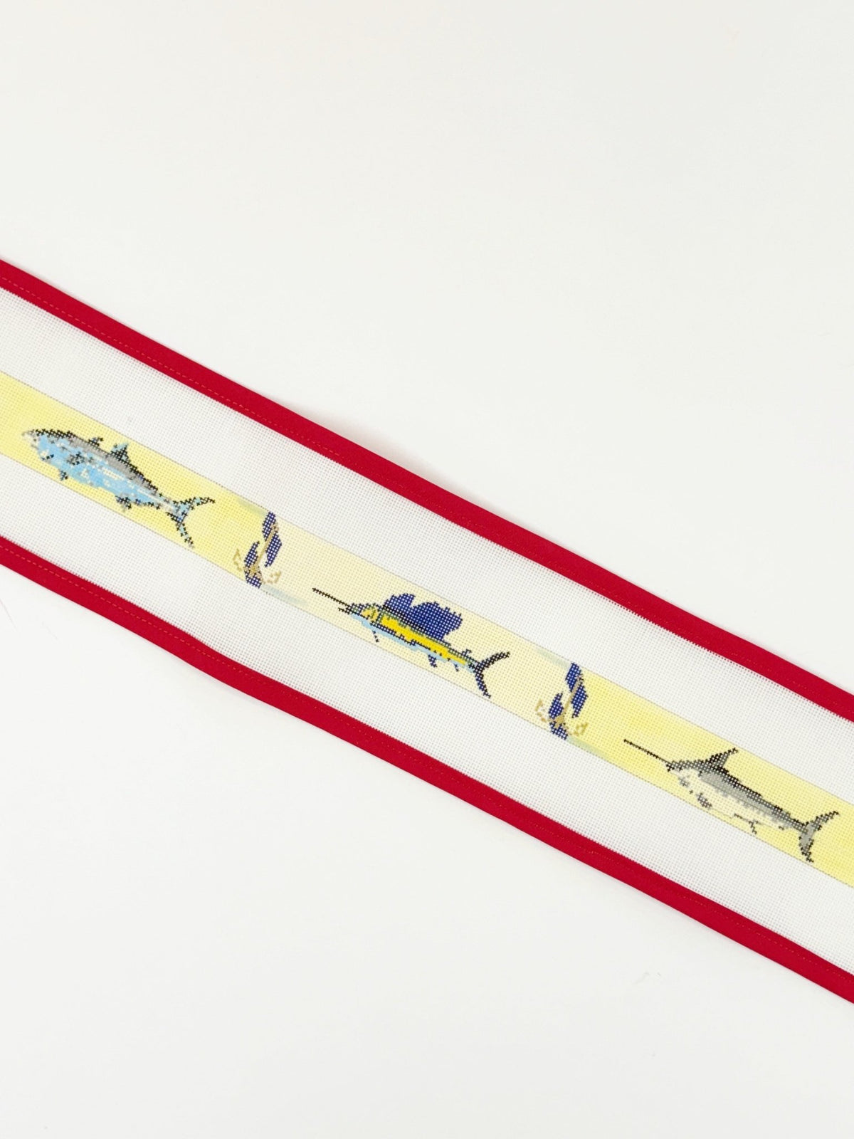 Deep Sea Fishing BeltCBK NeedlepointCanvasThe Red Thread Atelier