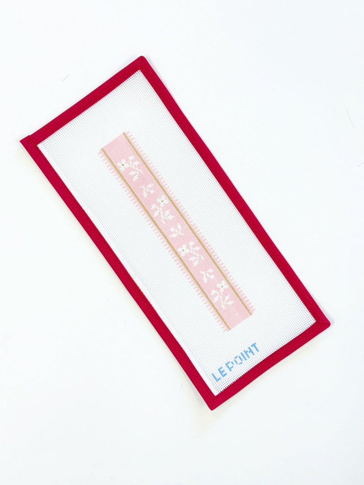 French Ribbon Keychain - PinkLe Point StudioCanvasThe Red Thread Atelier