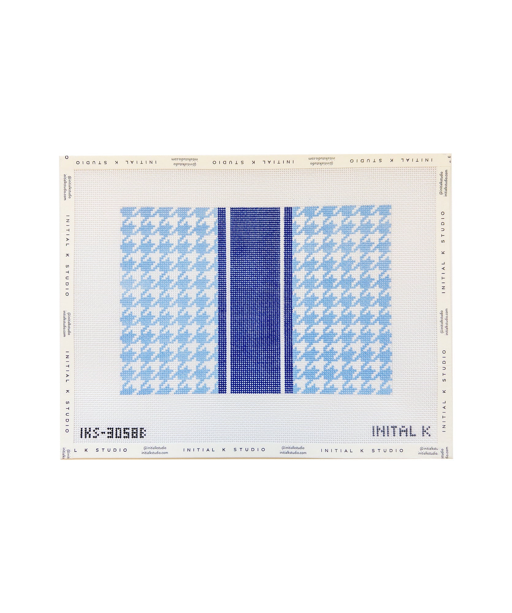 Houndstooth Clutch - Blue