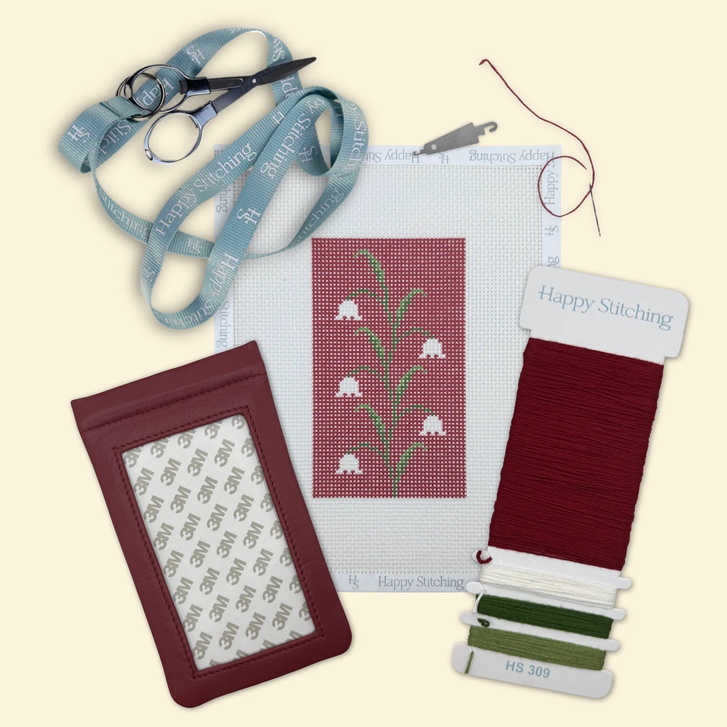 Bells in Bloom Eyeglass Case Kit - Happy Stitching