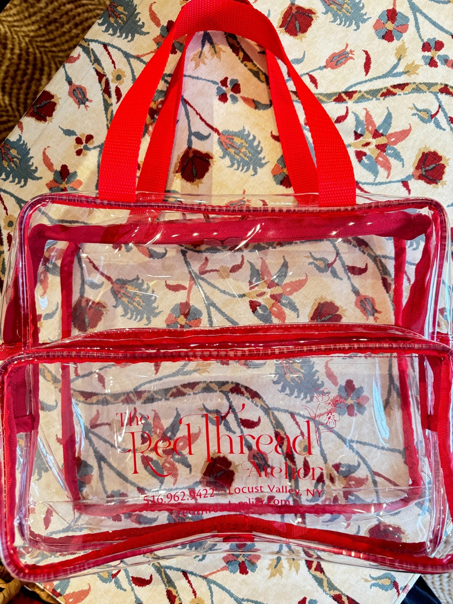 Red Thread Vinyl Stash Bag w pocketThe Red Thread AtelierAccessoryThe Red Thread Atelier