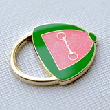 Pink & Green Jockey Hat Needle MinderGo Stitch StudioNeedleminderThe Red Thread Atelier