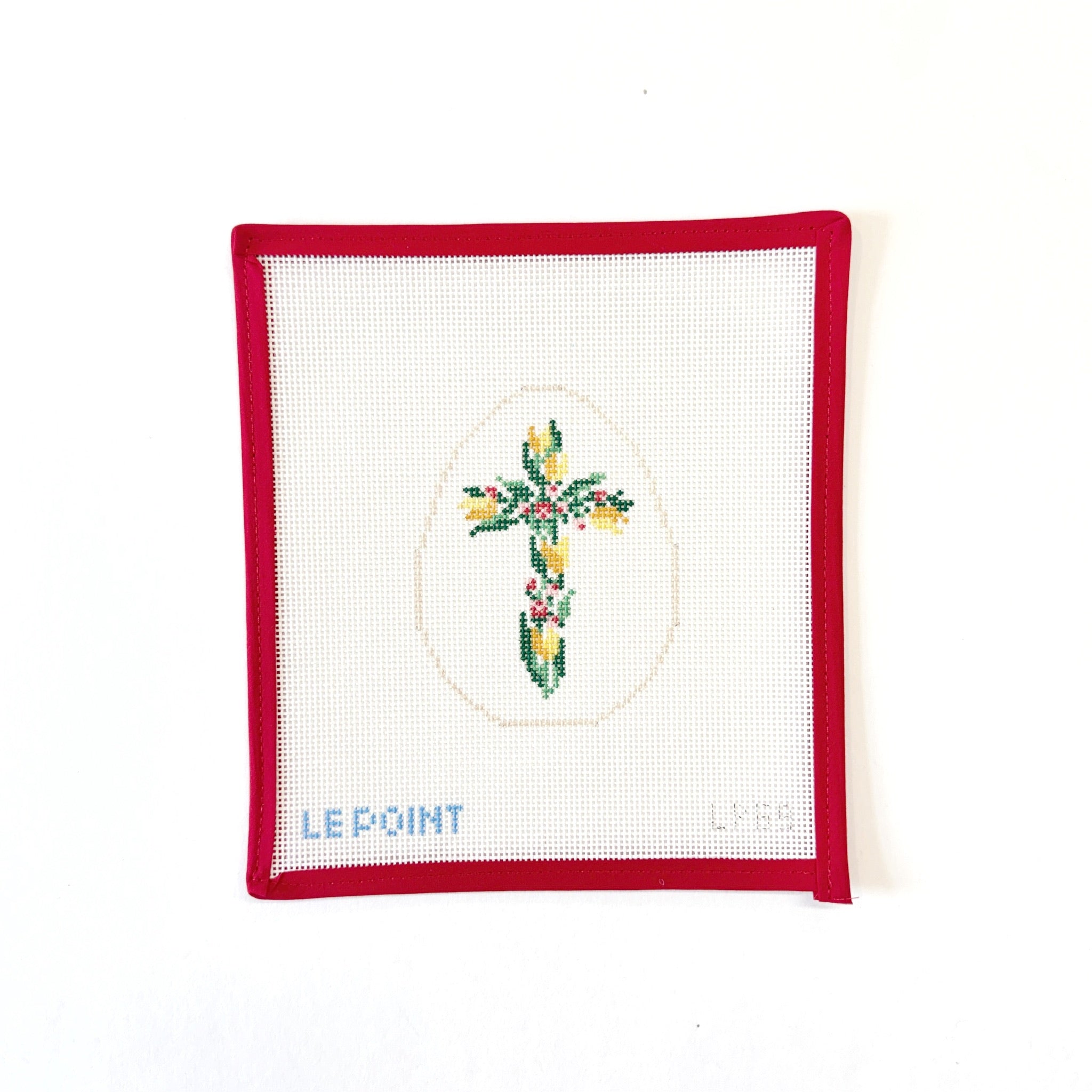 Le Point Egg - CrossLe Point StudioCanvasThe Red Thread Atelier