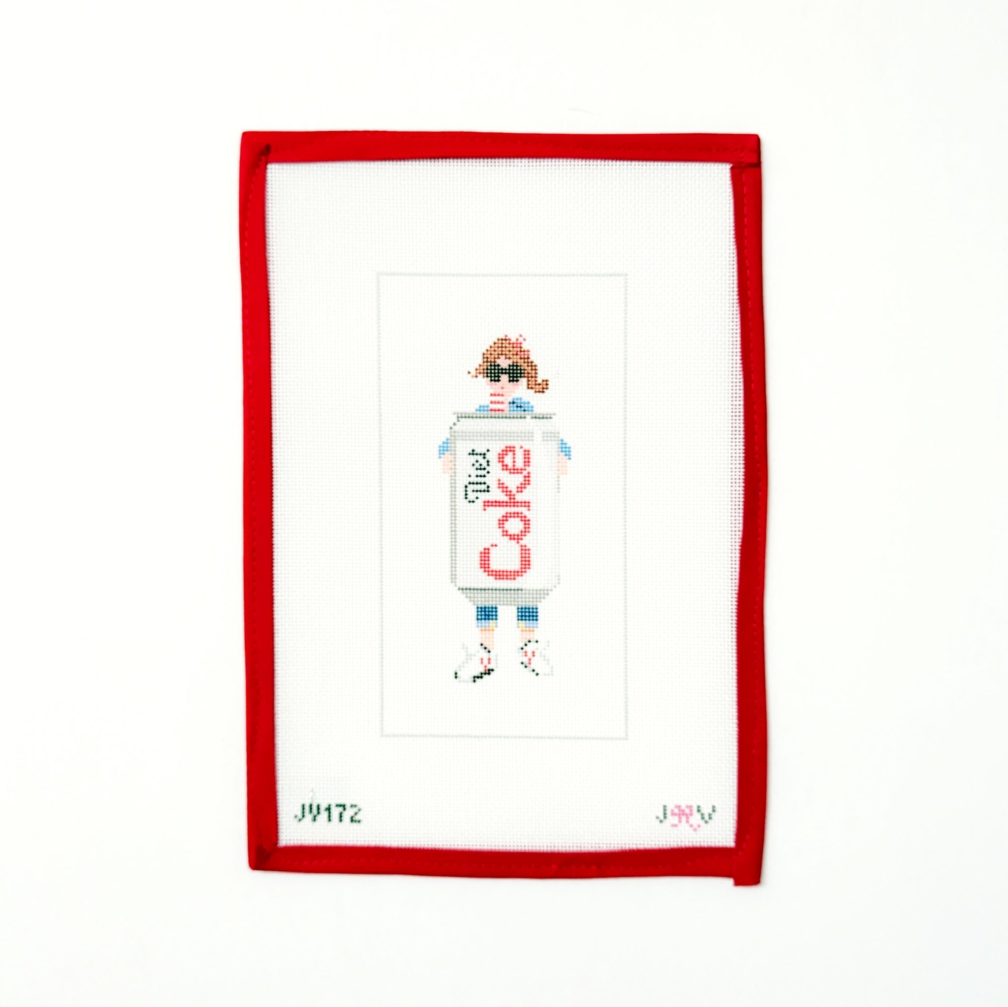Emotional Support Diet Coke Girl Needlepoint Canvas