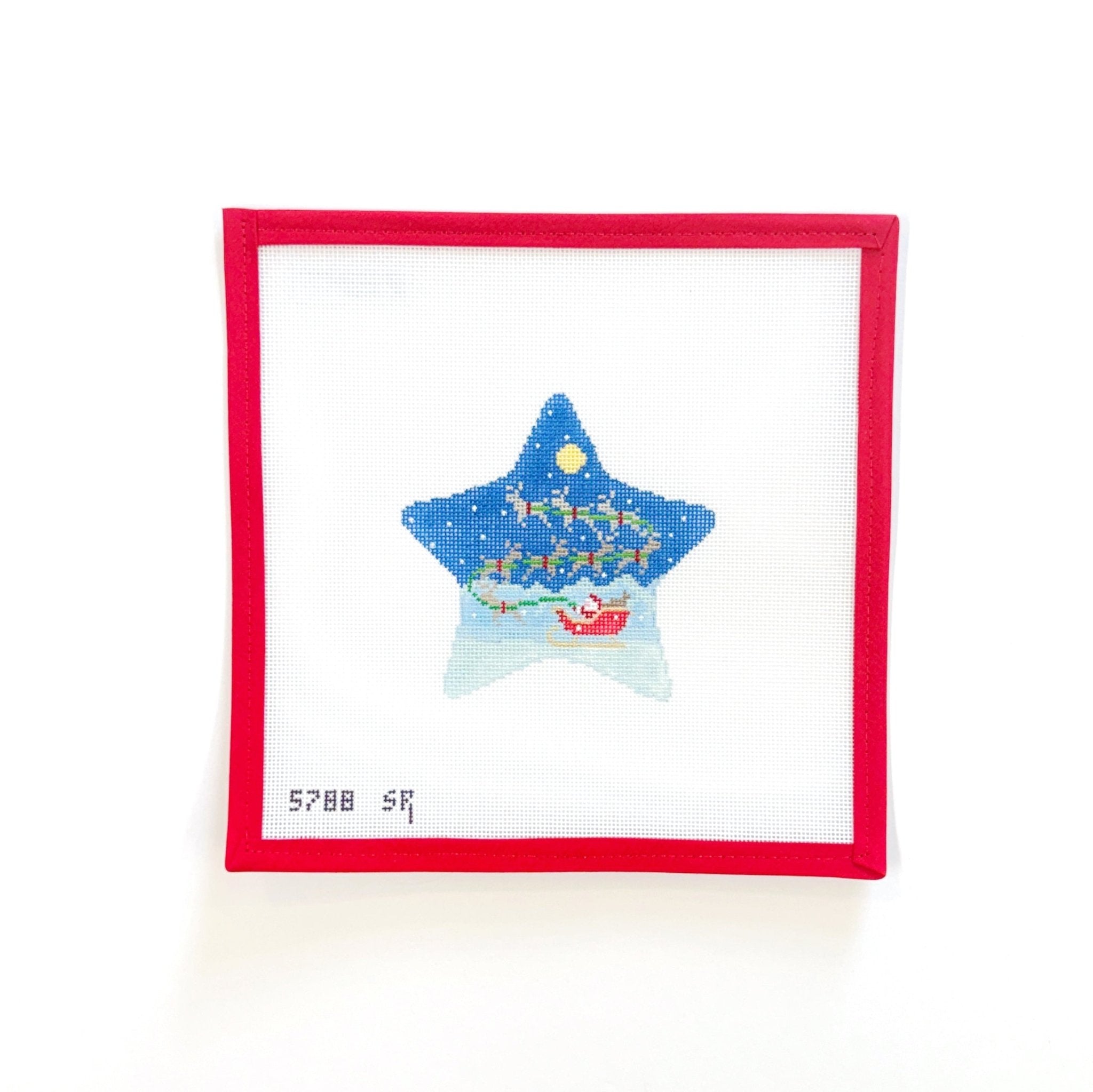 Star, Sleigh & ReindeerSusan RobertsCanvasThe Red Thread Atelier