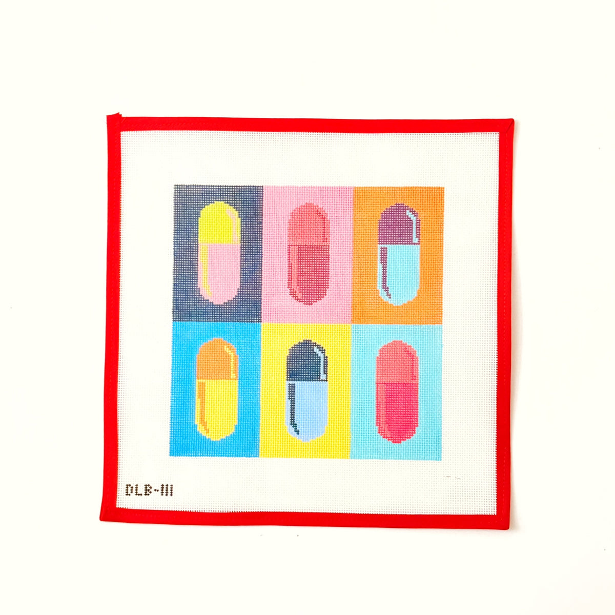 Daily Dose of Color PillsPainted StitchCanvasThe Red Thread Atelier