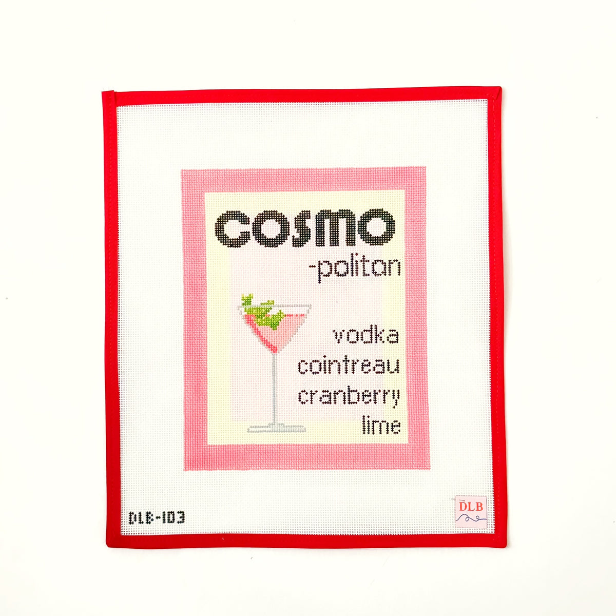 Cosmopolitan RecipePainted StitchCanvasThe Red Thread Atelier