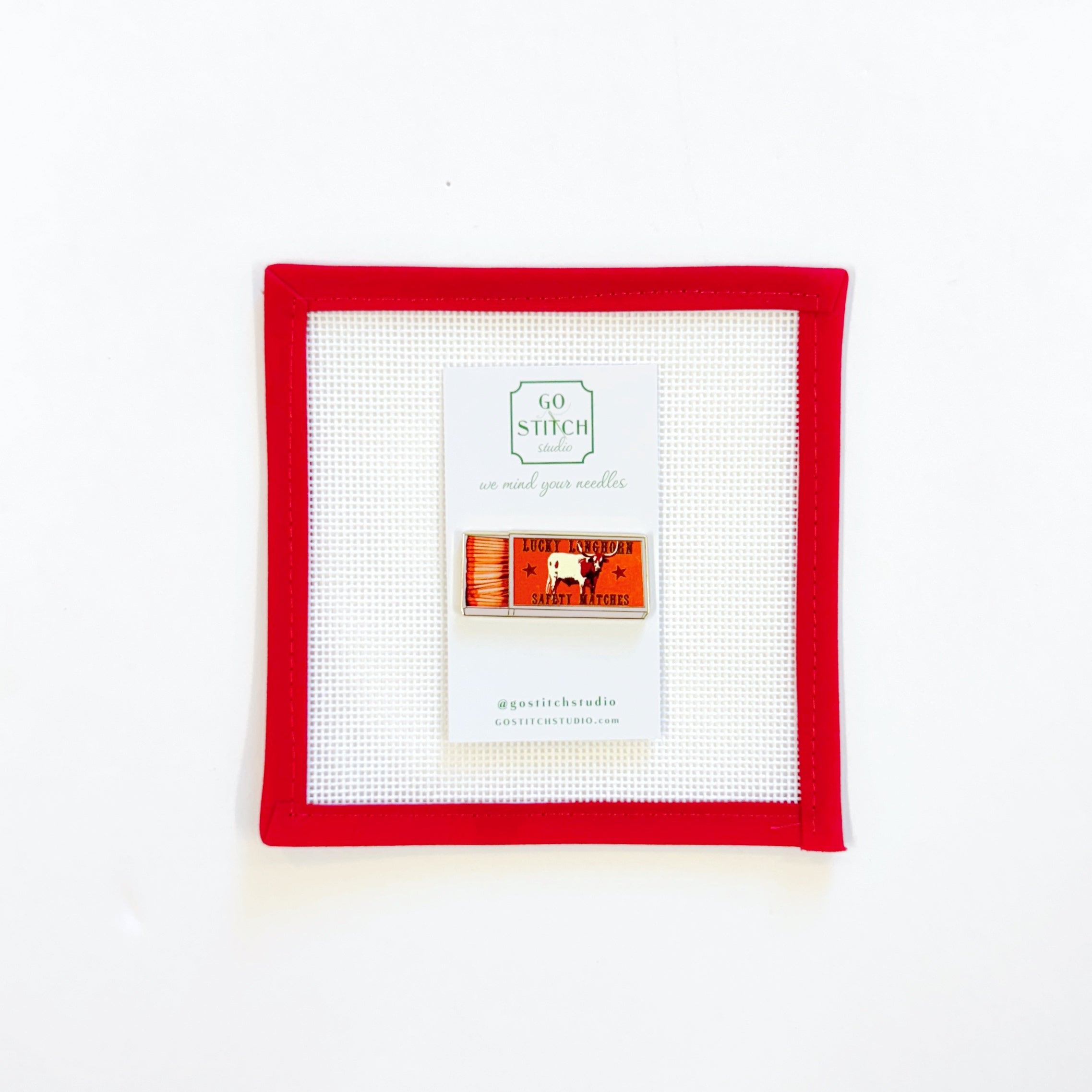 Longhorn Matchbox Needleminder