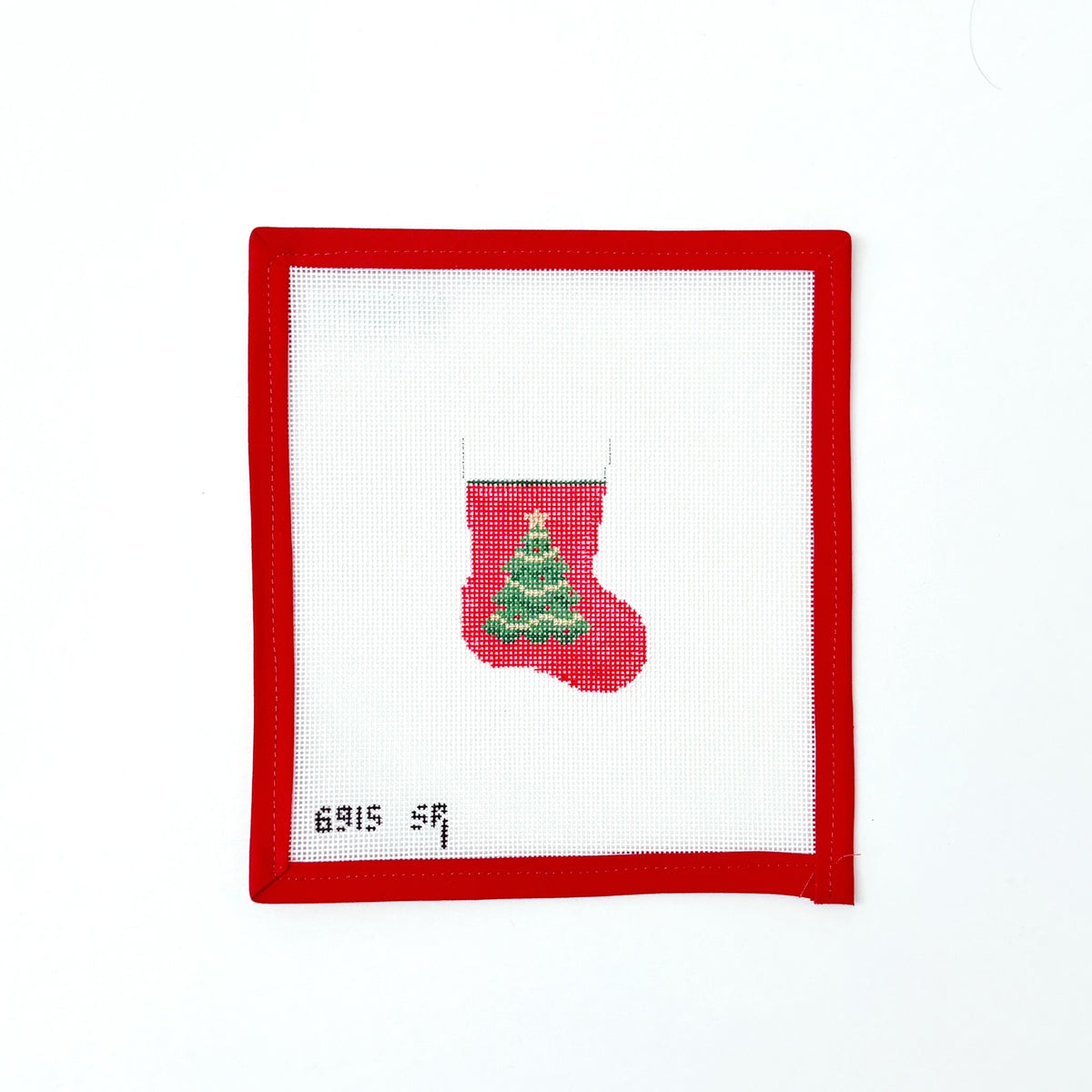 Christmas Tree Micro Stocking OrnamentSusan RobertsCanvasThe Red Thread Atelier