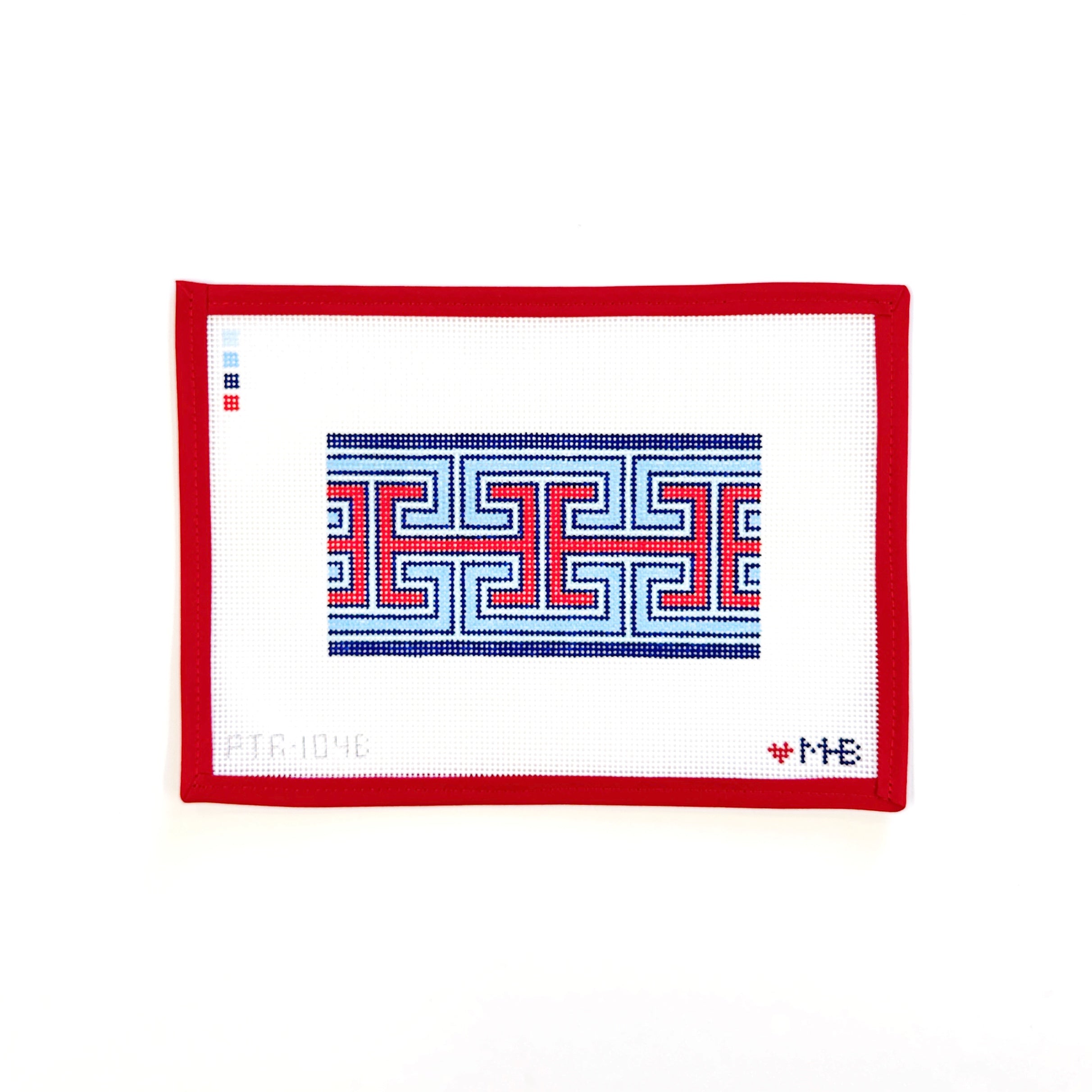 Greek Key Insert - Blue/Red