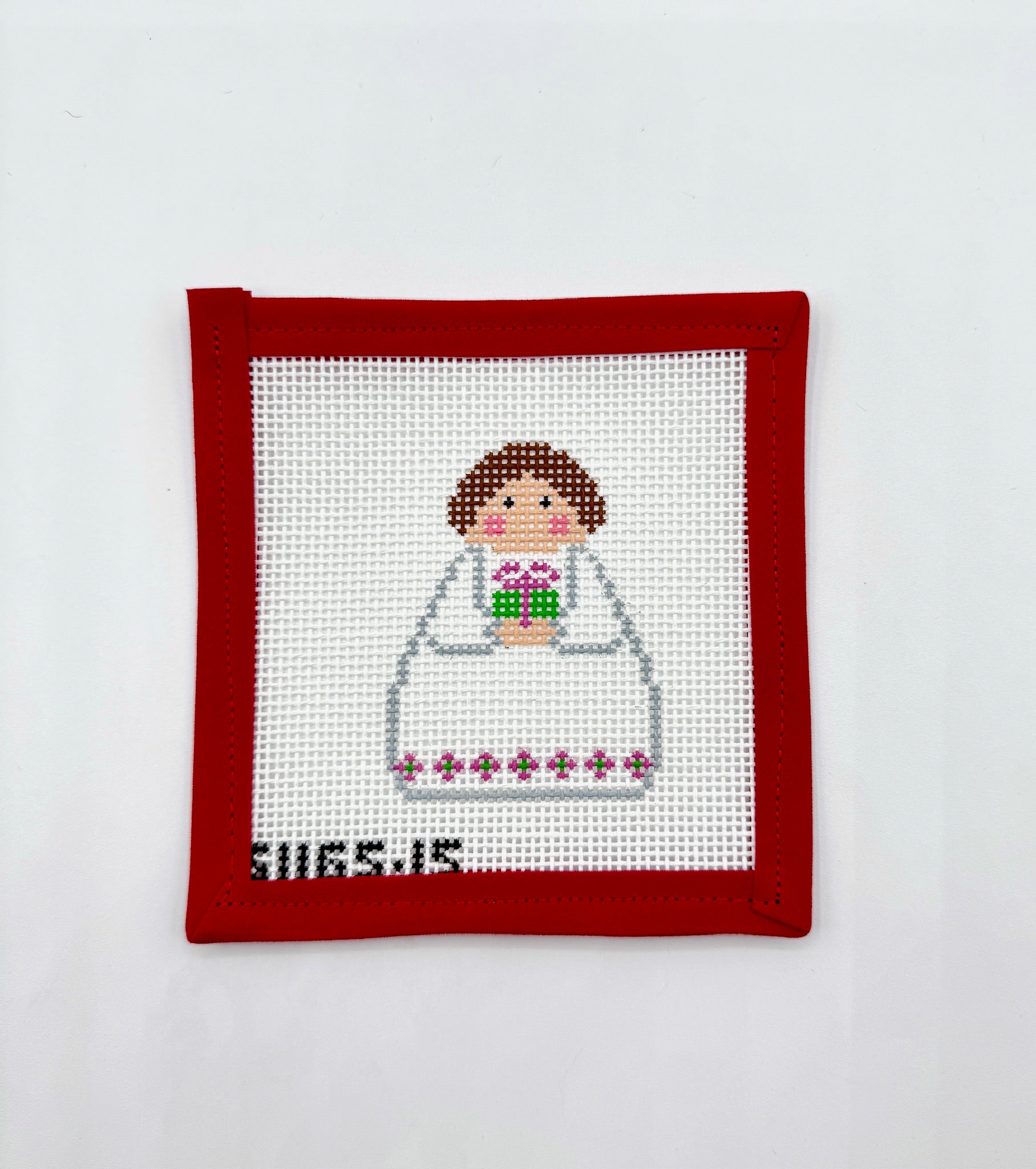 Stitch It’s Angels - White w pink & green presents