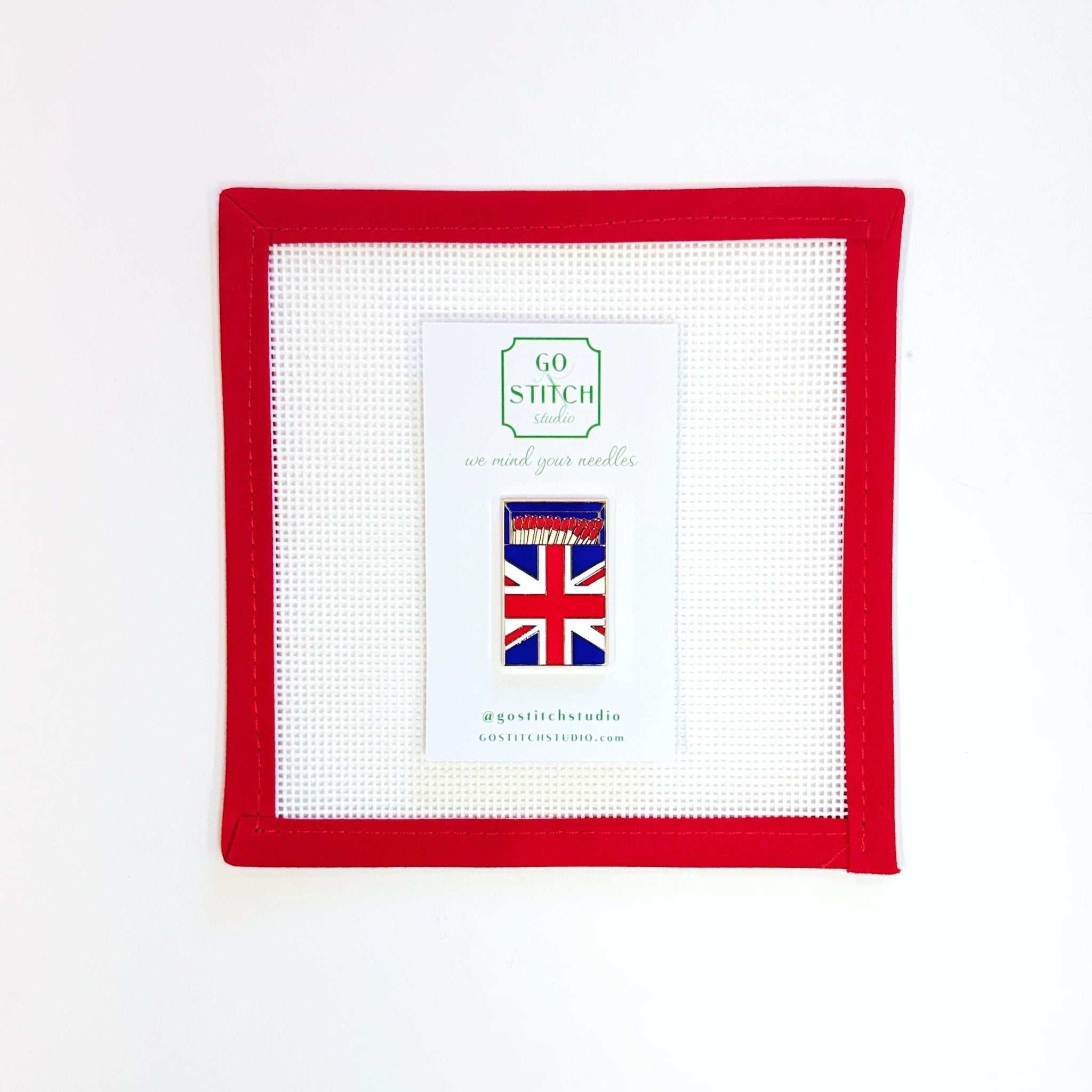 British Flag Matchbox Needle MinderGo Stitch StudioNeedleminderThe Red Thread Atelier