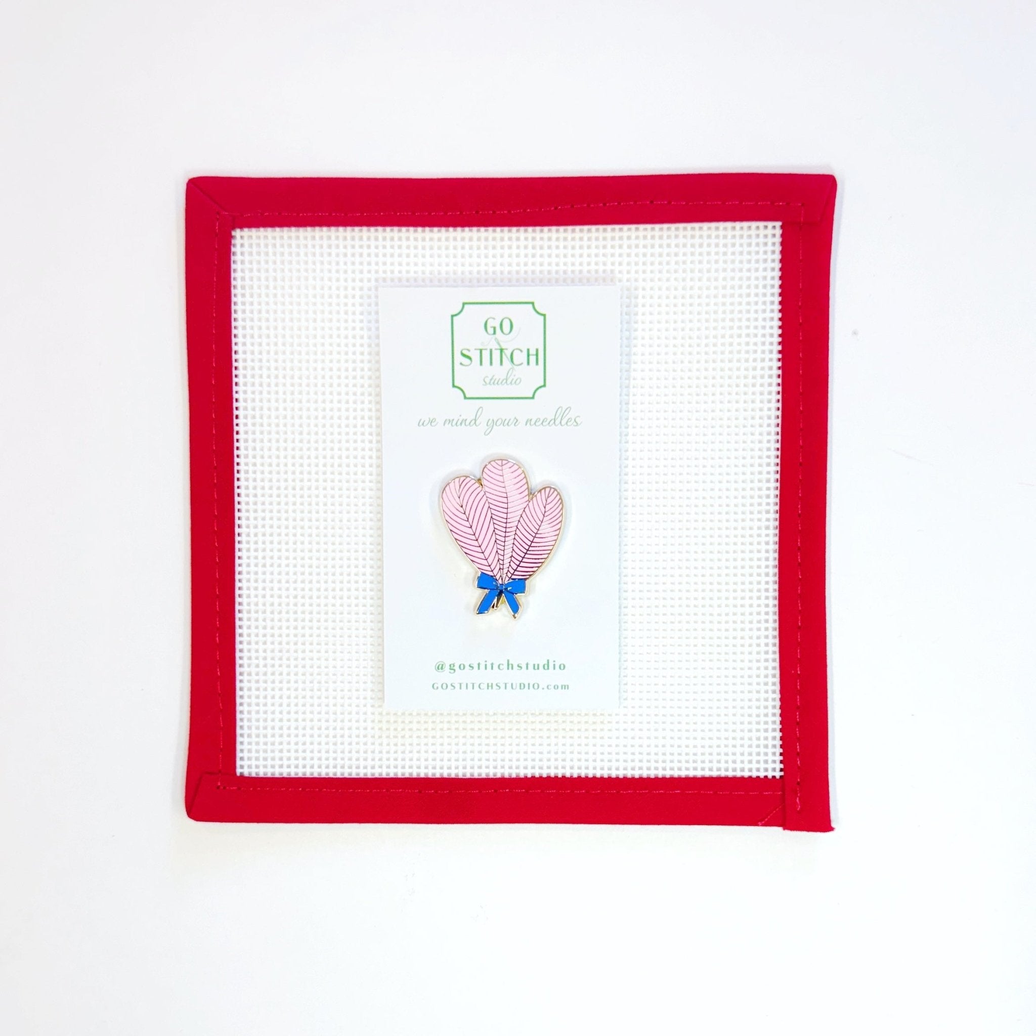 Ostrich Feather Needle MinderGo Stitch StudioNeedleminderThe Red Thread Atelier