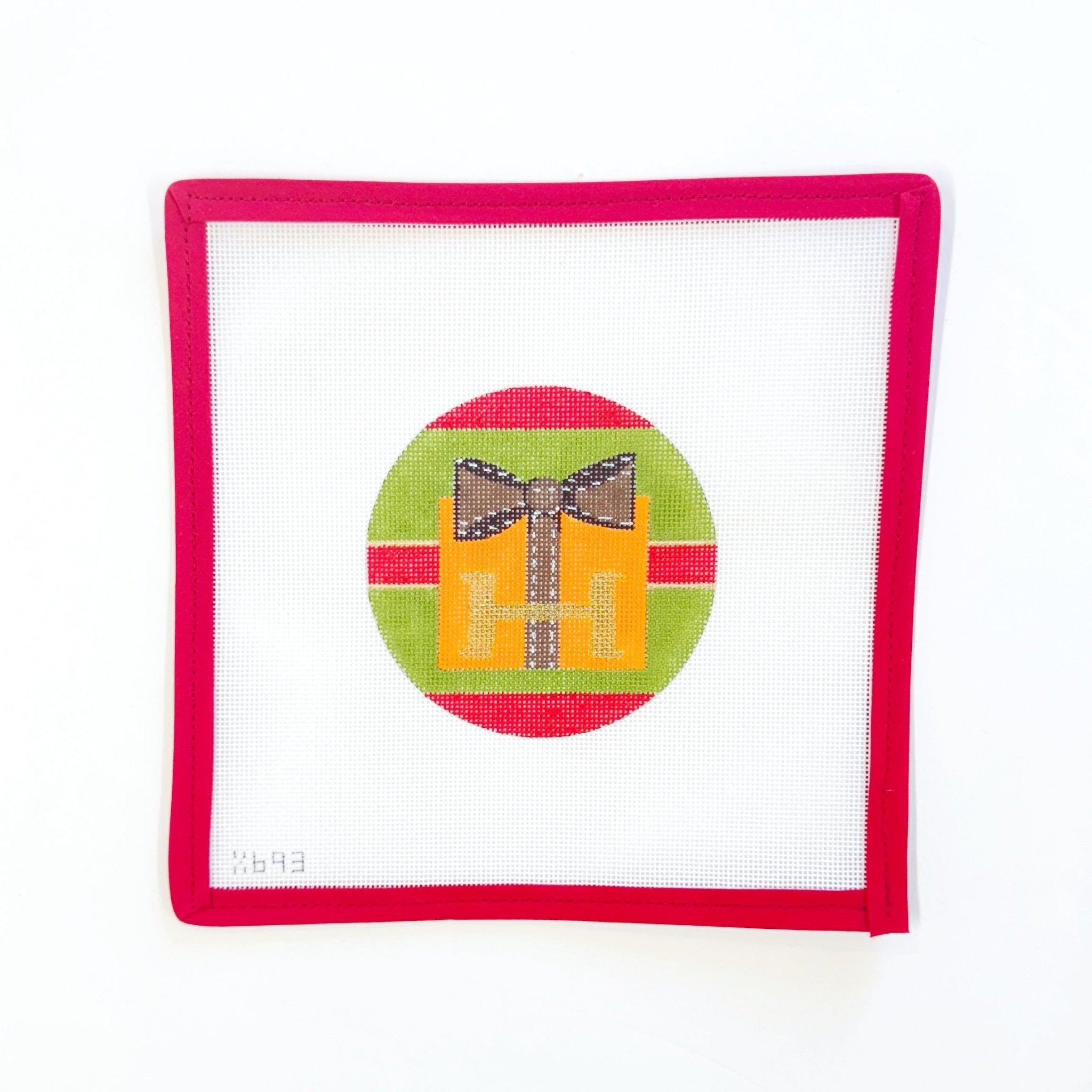 "H" Gift OrnamentAlice PetersonCanvasThe Red Thread Atelier