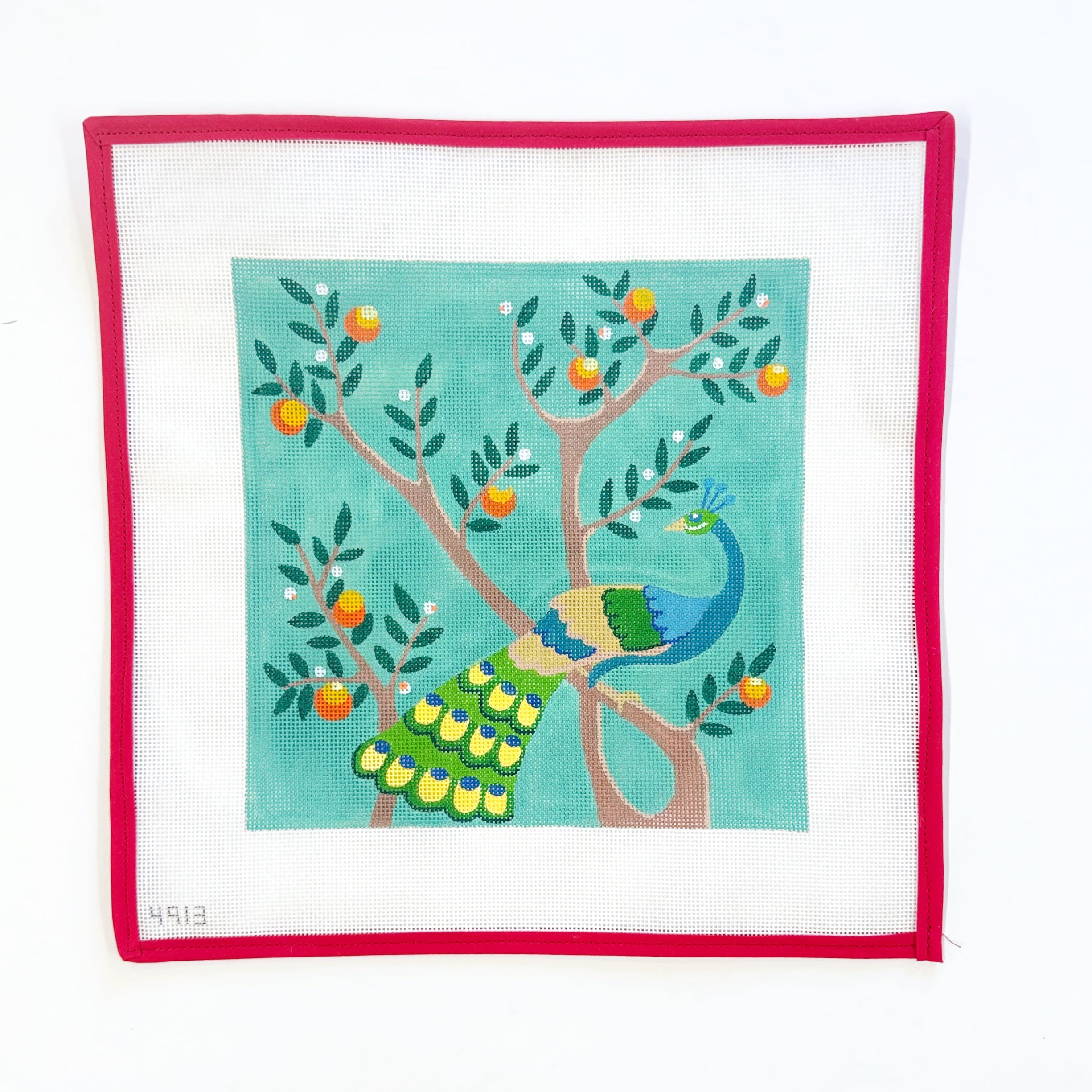 Peacock in Orange Tree