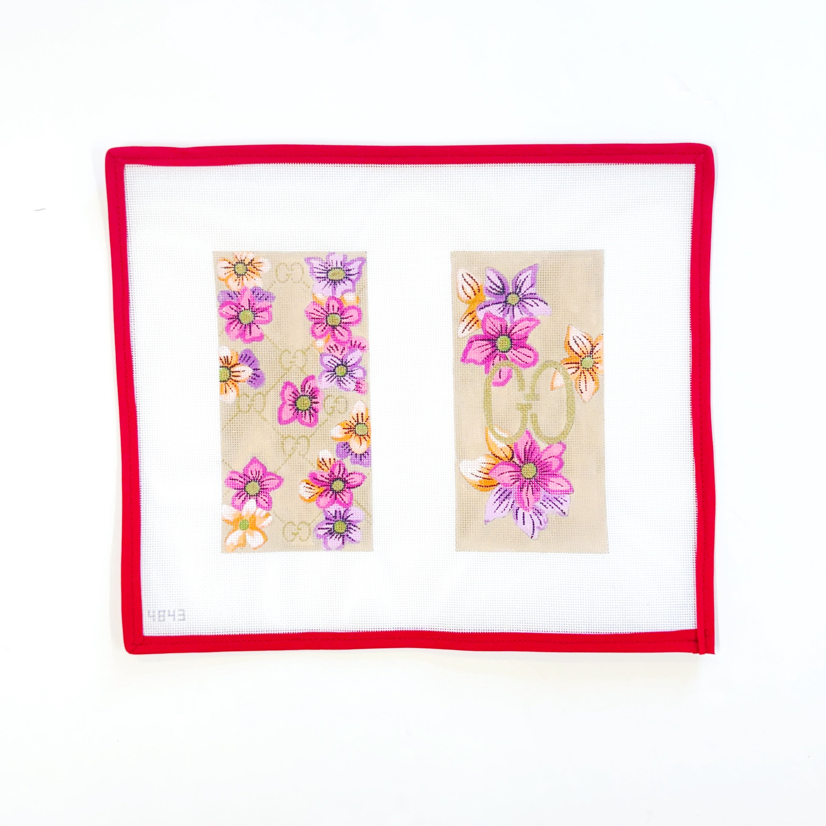 GG tan floral 2 sided EGC