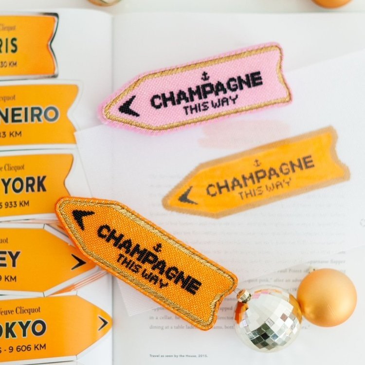 CLV001-O Champagne This Way - OrangeCate La VieCanvasThe Red Thread Atelier