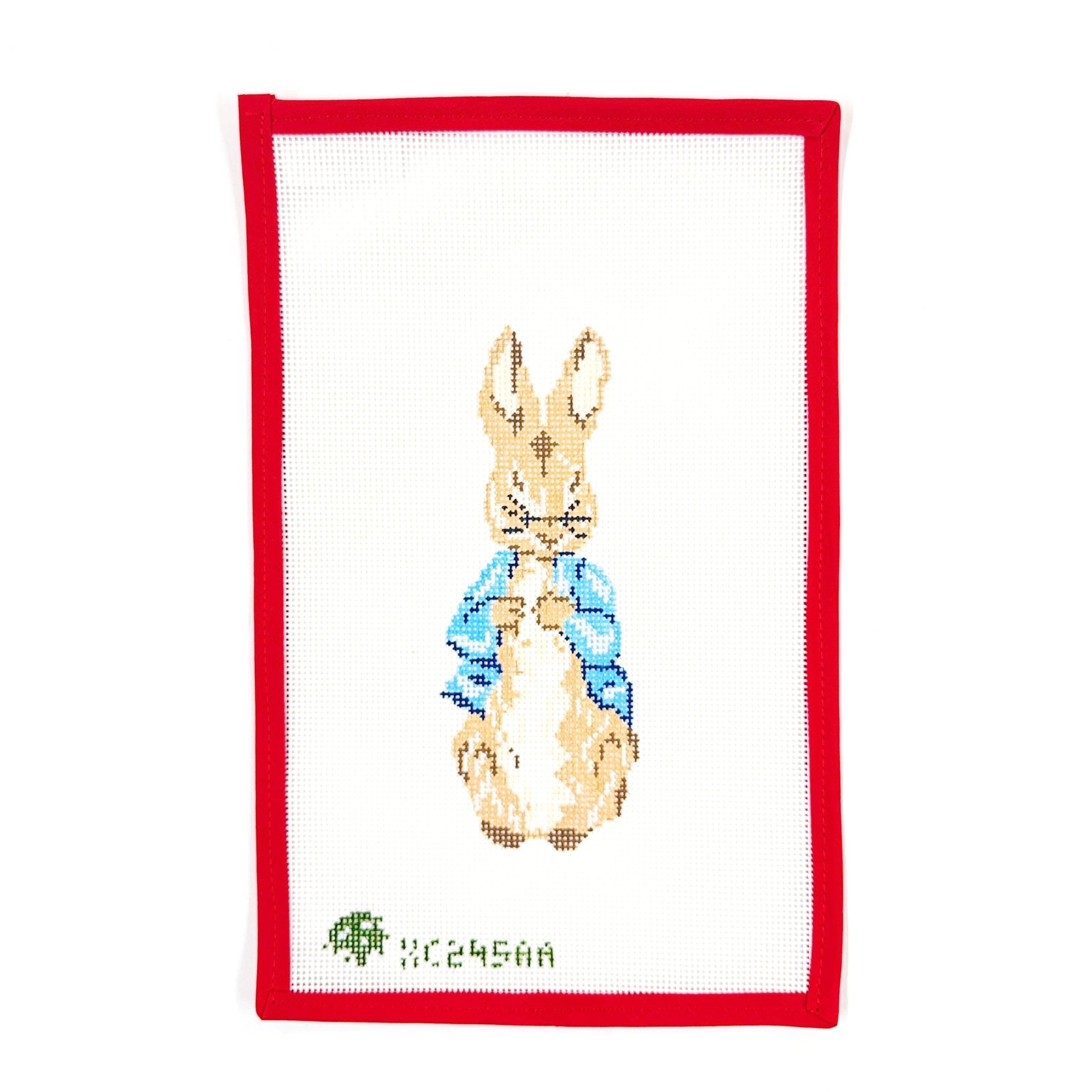 Peter Rabbit - blueElm Tree NeedlepointCanvasThe Red Thread Atelier