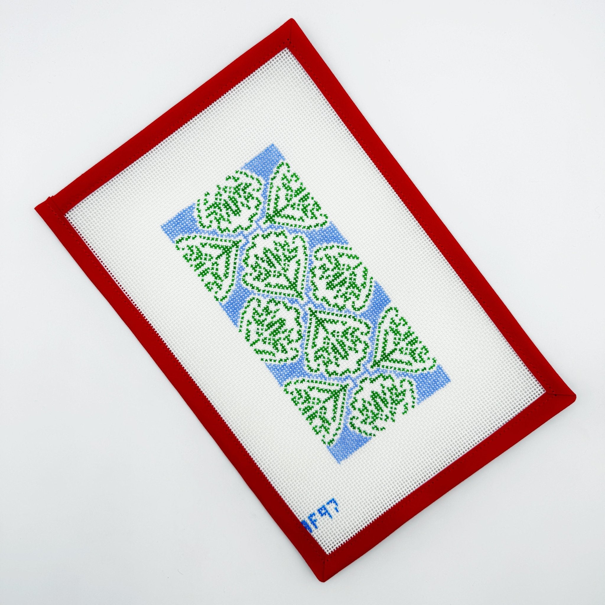 Green Medallion Eye Glass CaseAnne Fisher NeedlepointCanvasThe Red Thread Atelier