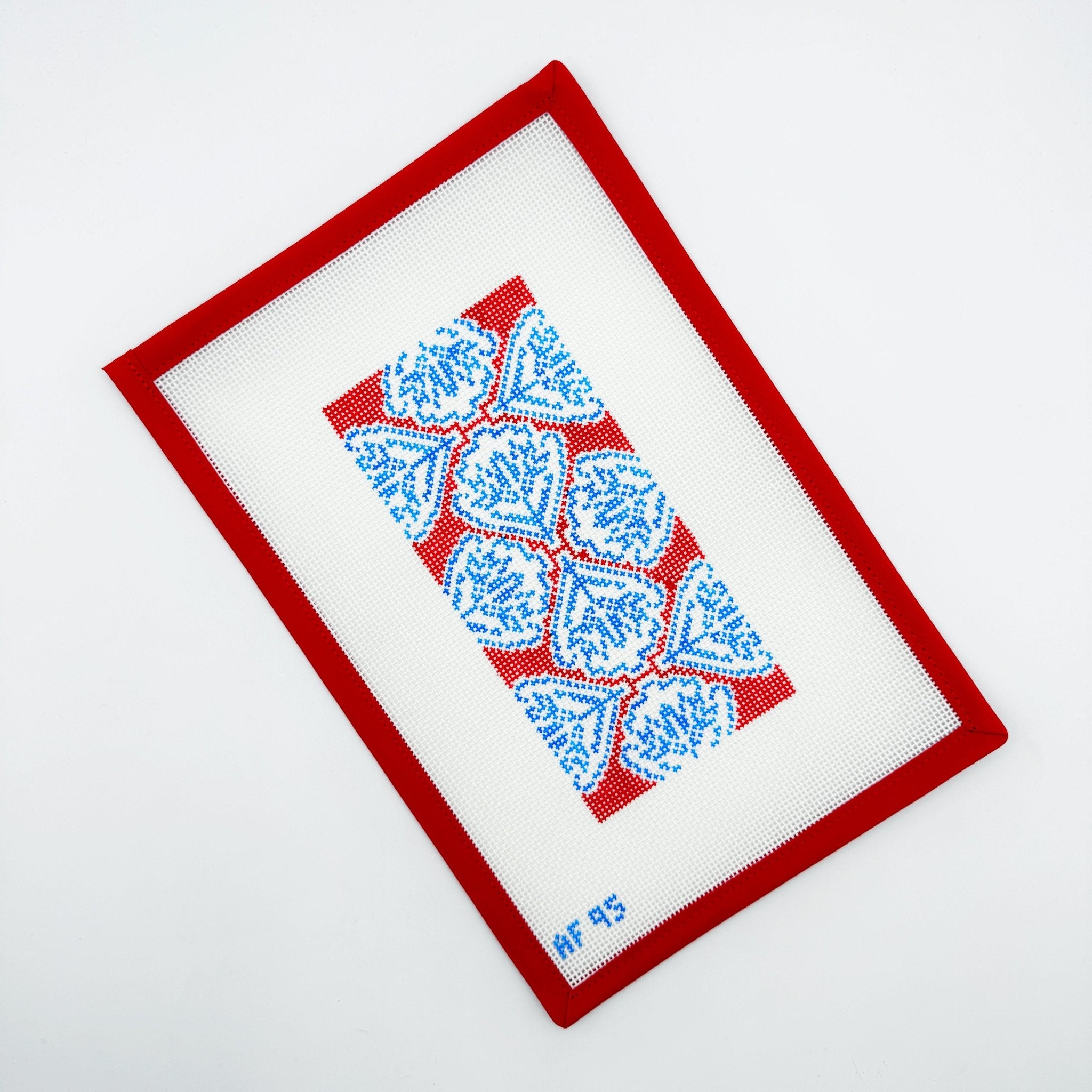Blue & Red Medallion Eye Glass CaseAnne Fisher NeedlepointCanvasThe Red Thread Atelier