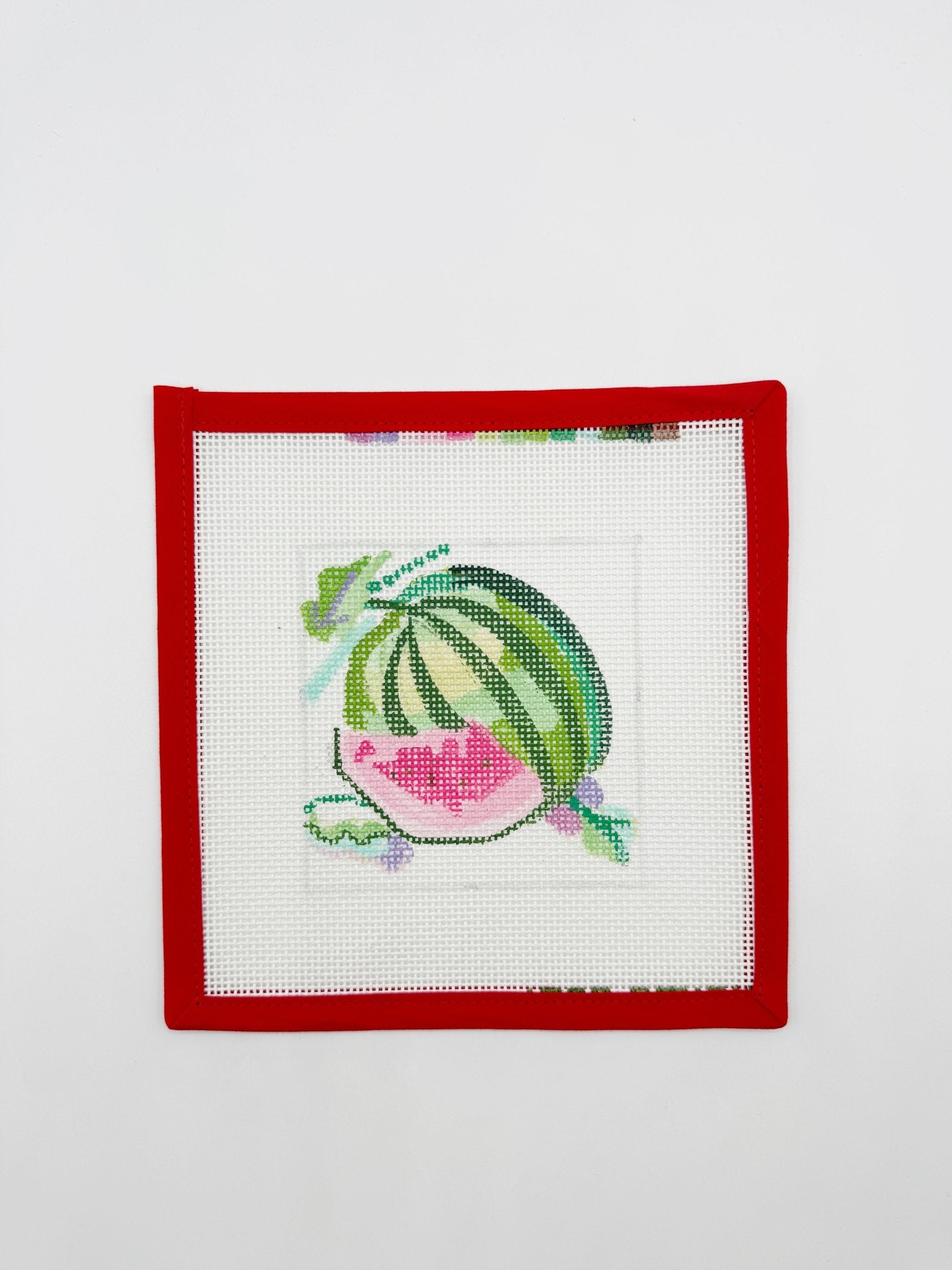 Watermelon CoasterJean SmithCanvasThe Red Thread Atelier