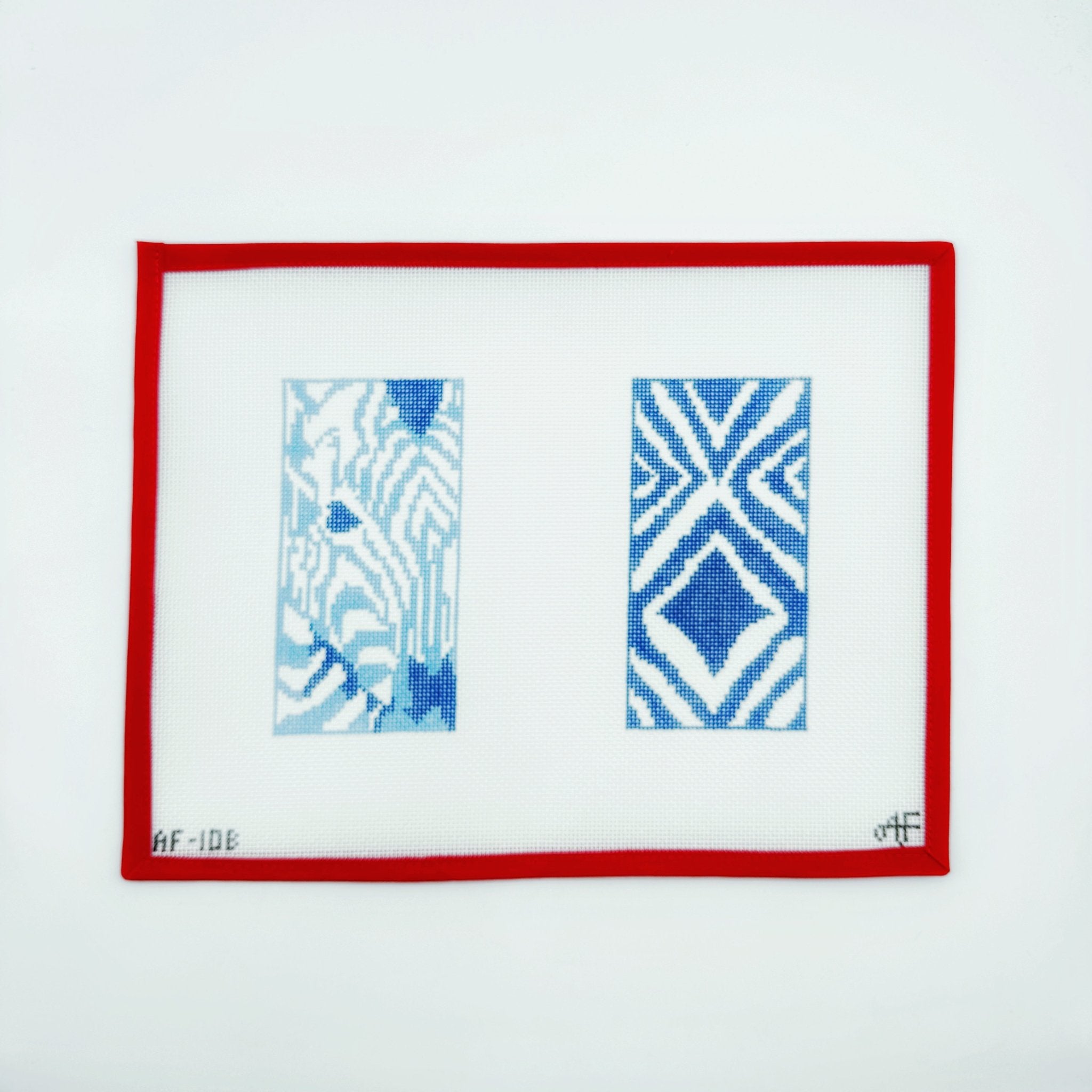Blue Zebra Eyeglass case, double sidedAnne Fisher NeedlepointCanvasThe Red Thread Atelier