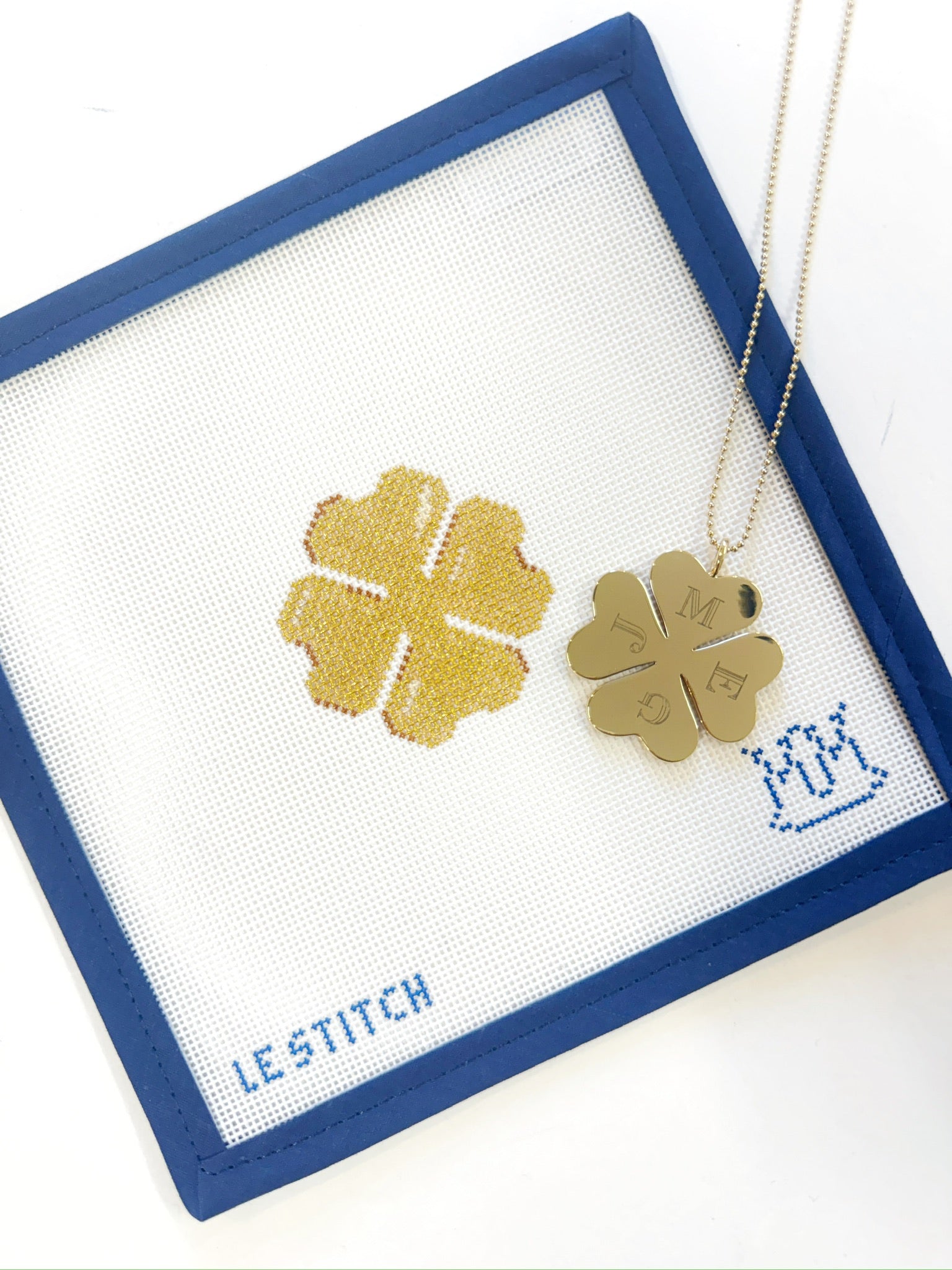 Monogram Mary x Le Stitch - Clover CharmLe StitchCanvasThe Red Thread Atelier