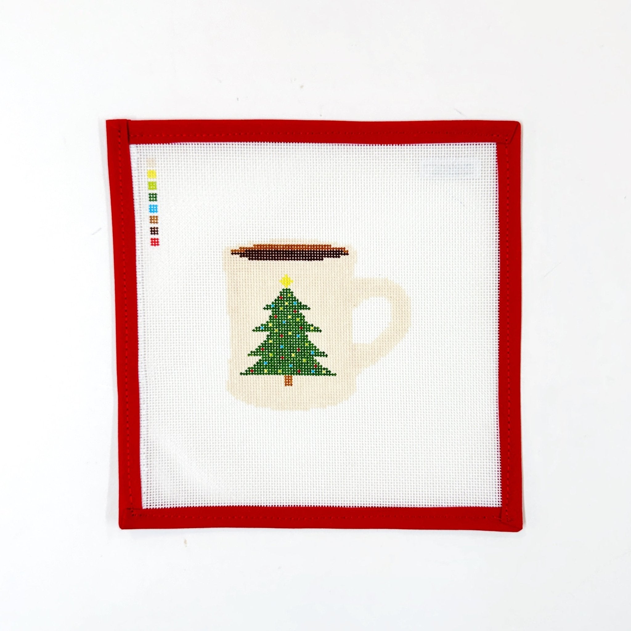 Christmas MugDogwood NeedlepointCanvasThe Red Thread Atelier