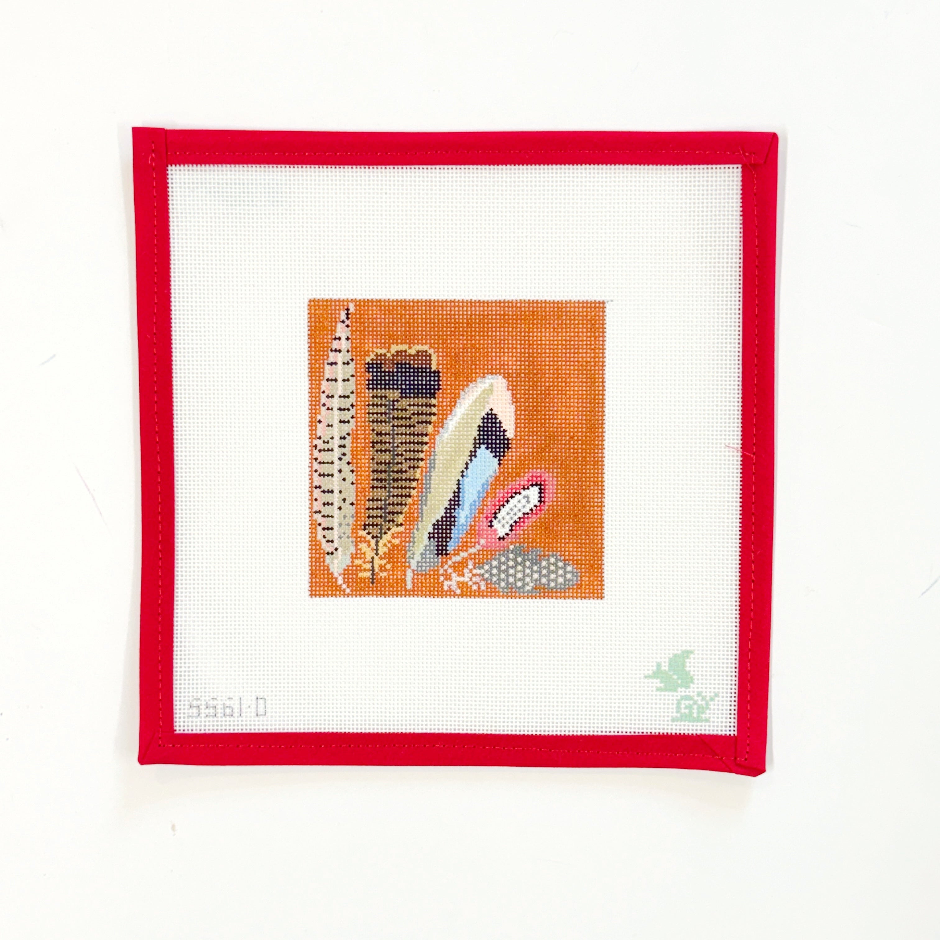 Game Bird Feather Coaster - Orange